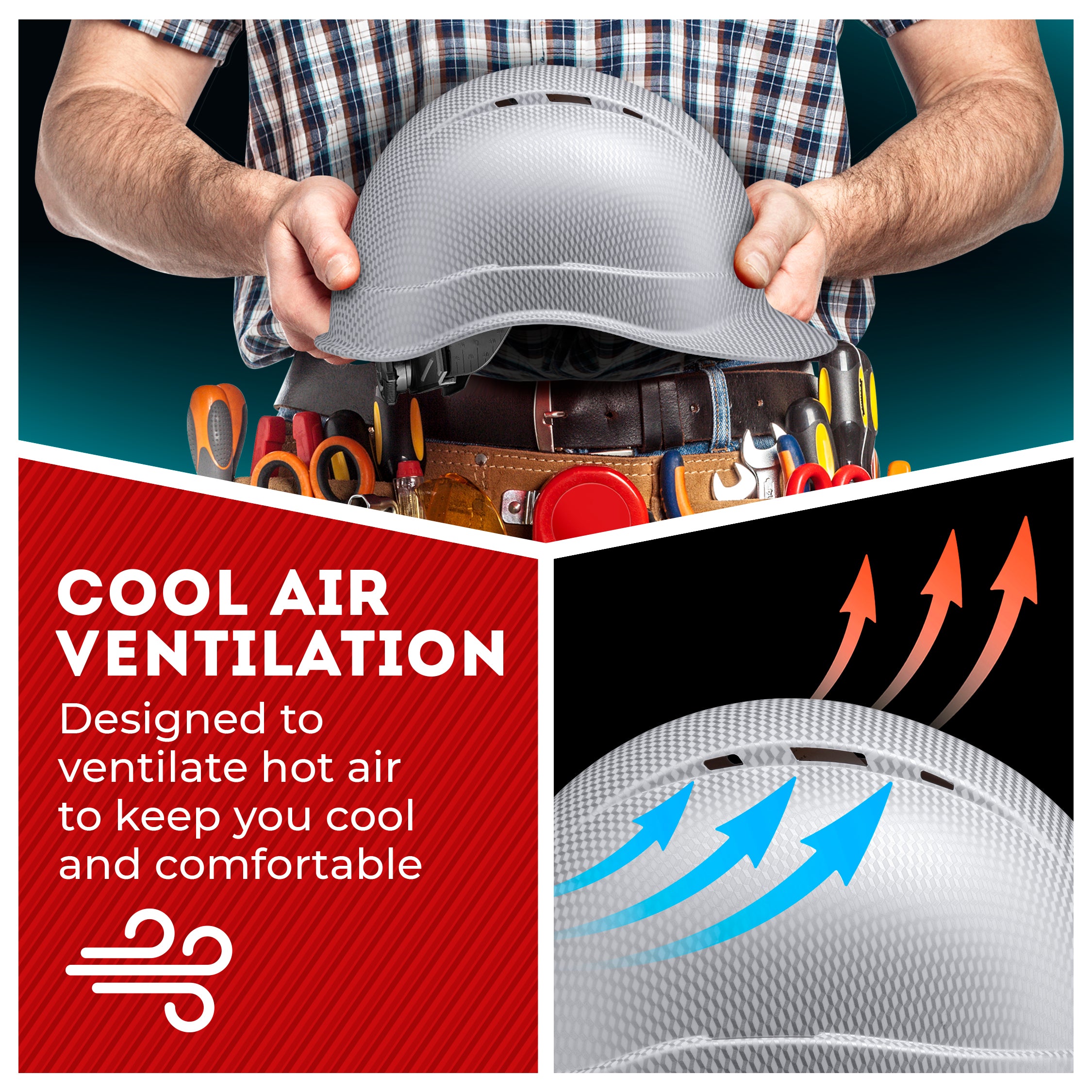 Cap Style Ice Cube Platinum Graphite Design Matte Finish Vented Hard Hat