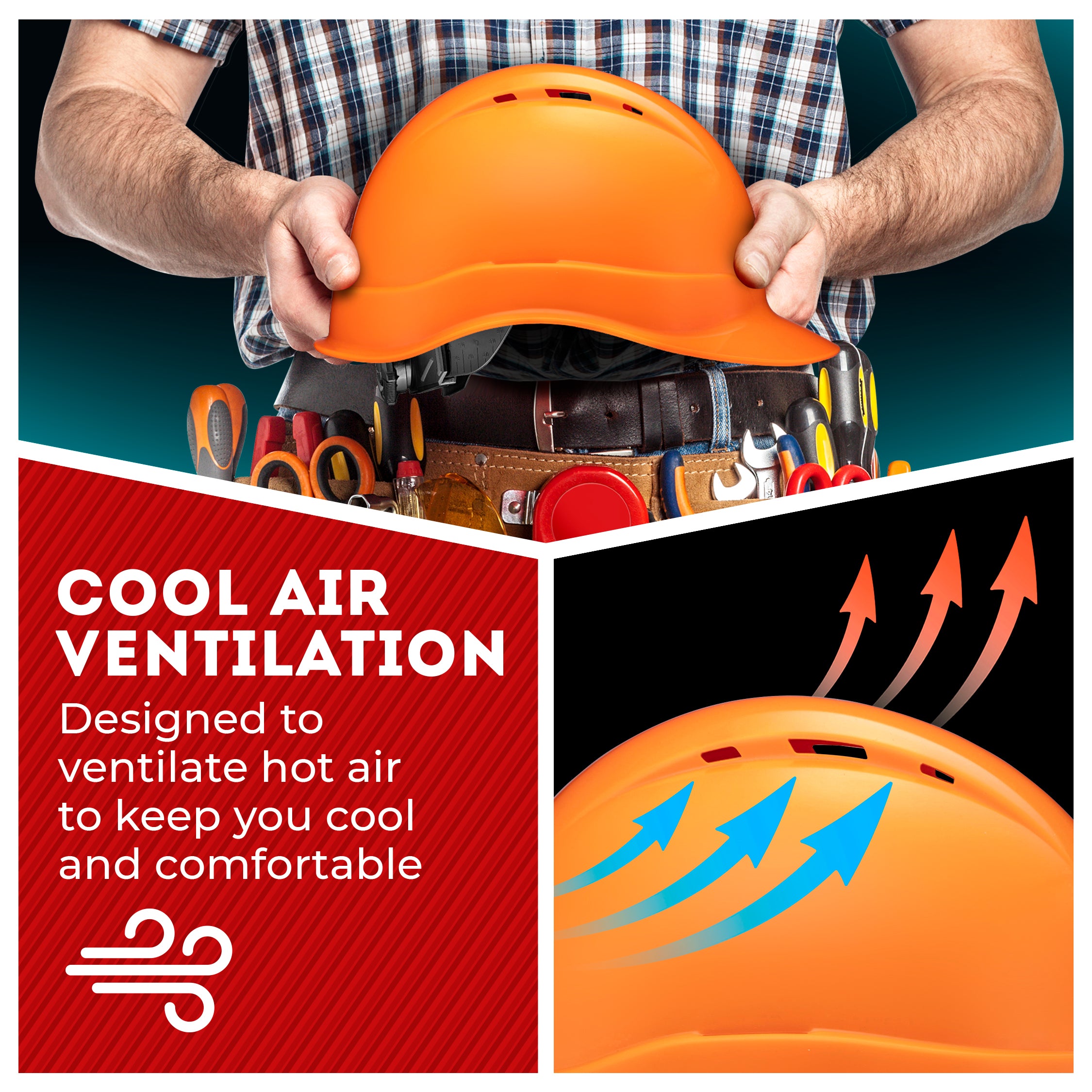 Cap Style Orange Vented Hard Hat