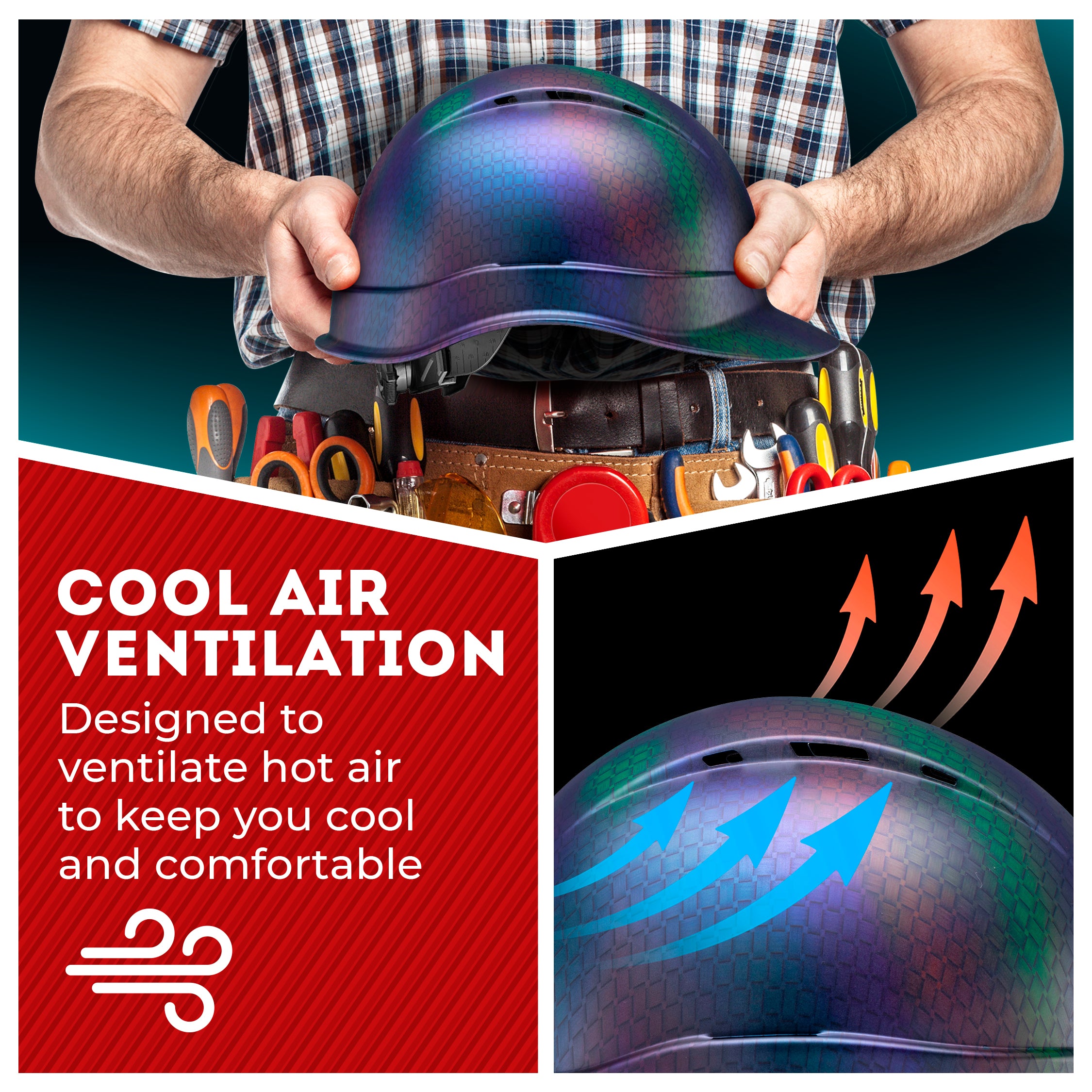 Cap Style Cameleon Graphite Design Matte Finish Vented Hard Hat