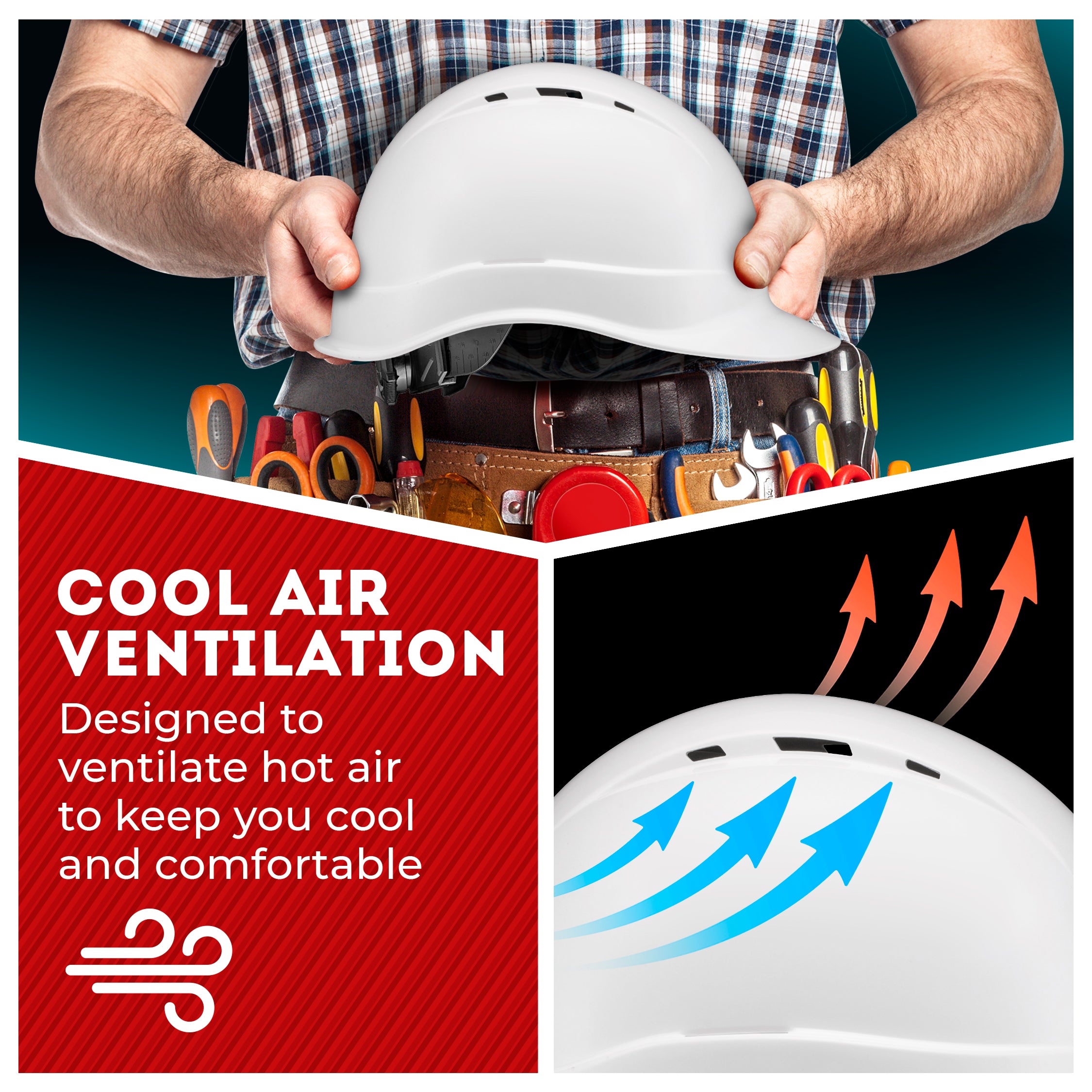 Cap Style White Vented Hard Hat