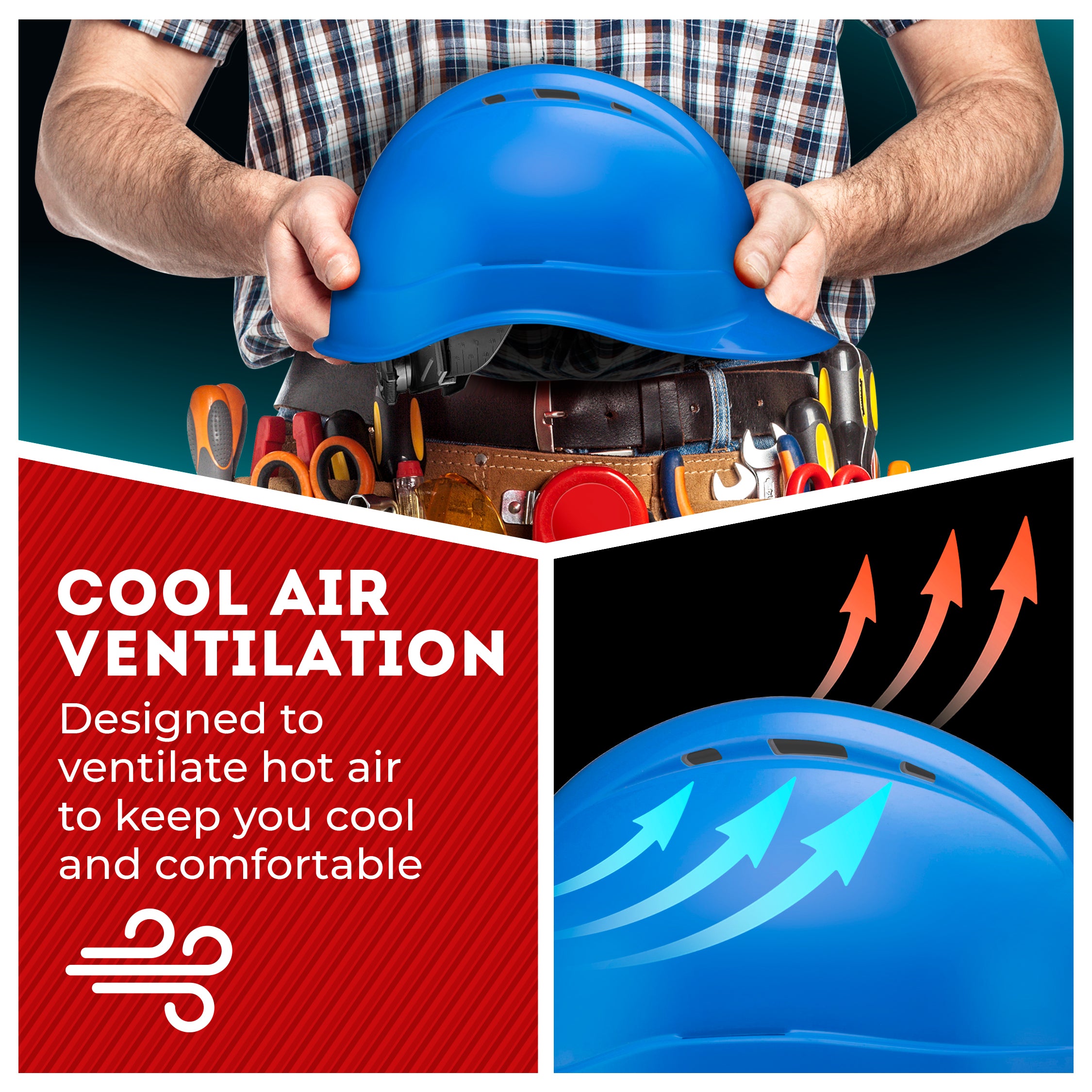 Cap Style Blue Vented Hard Hat