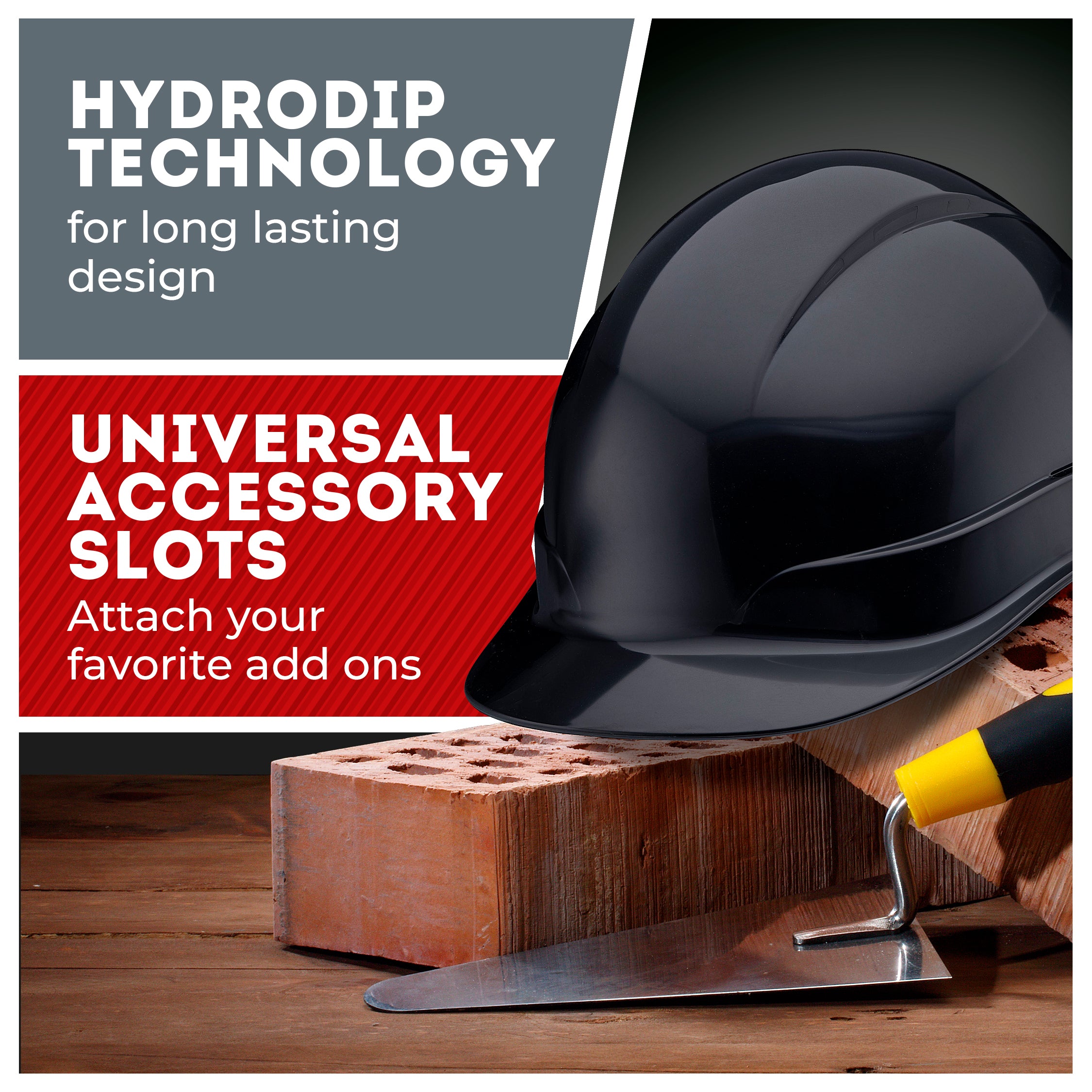 Cap Style Black Non-Vented Hard Hat