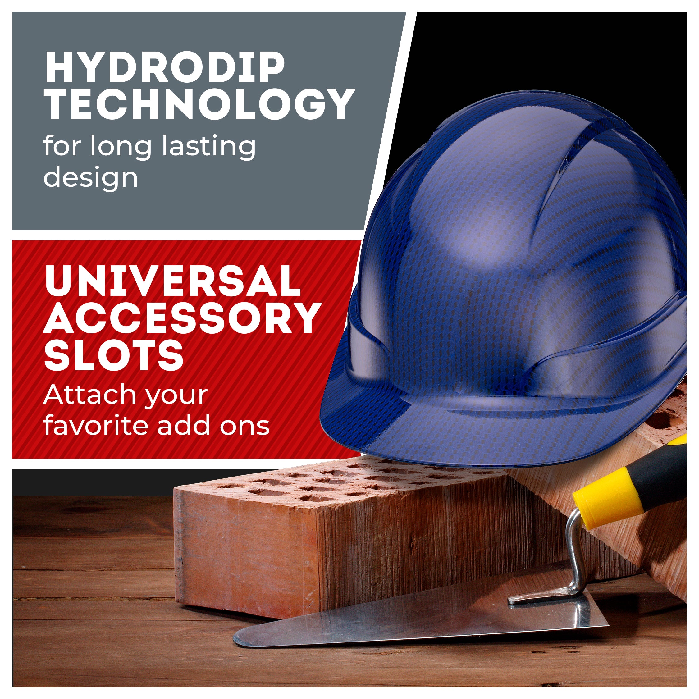 Cap Style Beguiled Blue Graphite Design Gloss Finish Non-Vented Hard Hat