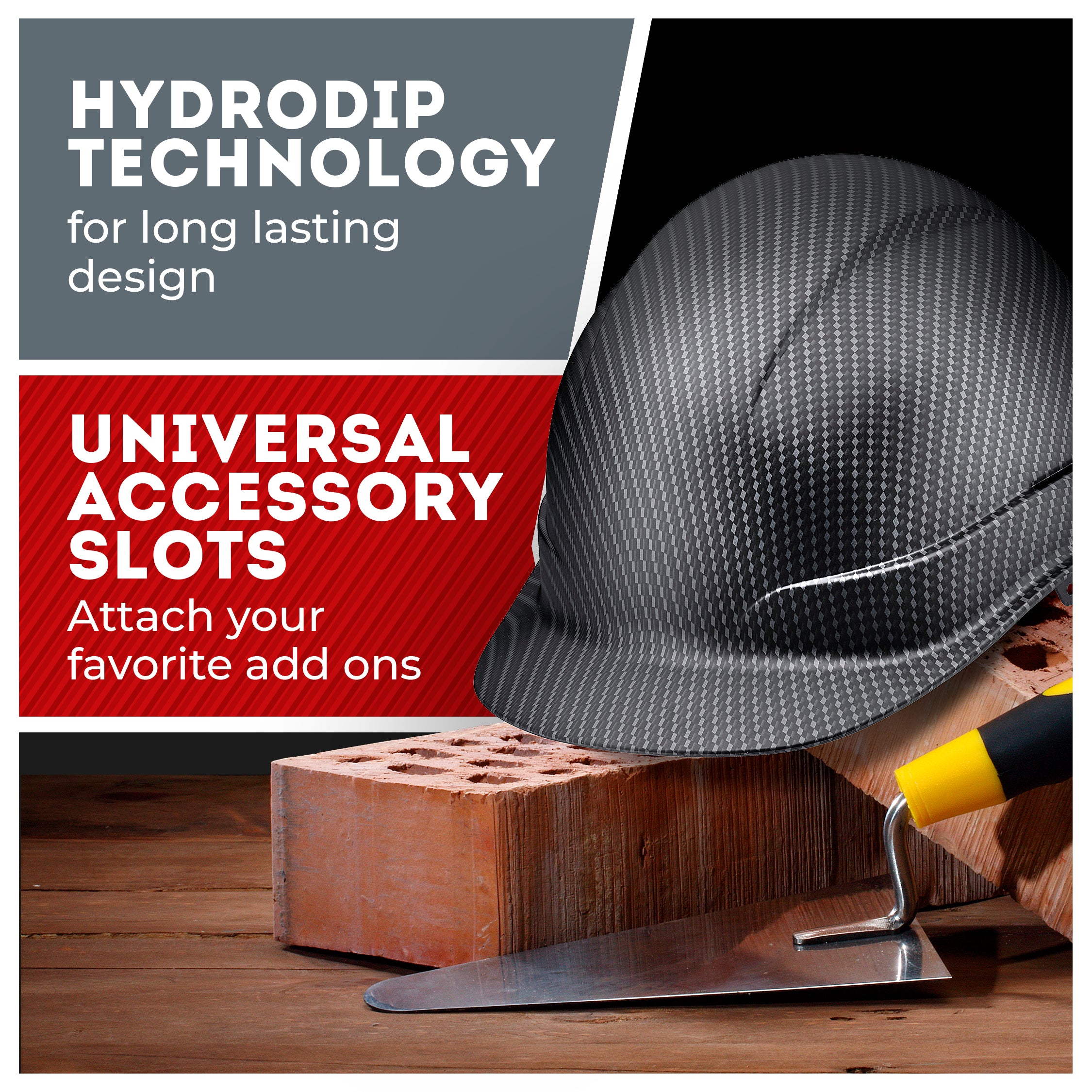 Cap Style Classic Black Graphite Design Matte Finish Non-Vented Hard Hat