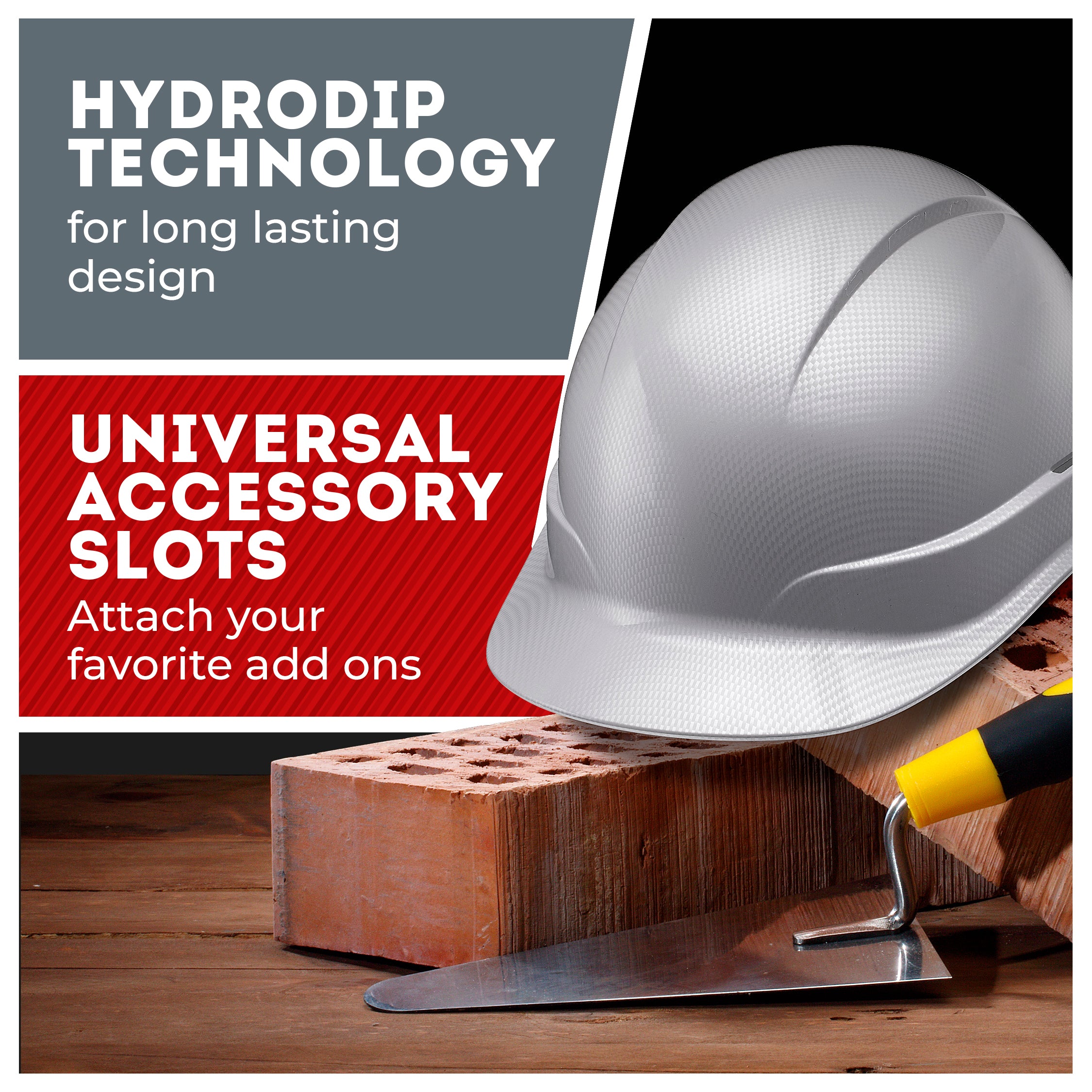 Cap Style Light Grey Graphite Design Gloss Finish Non-Vented Hard Hat