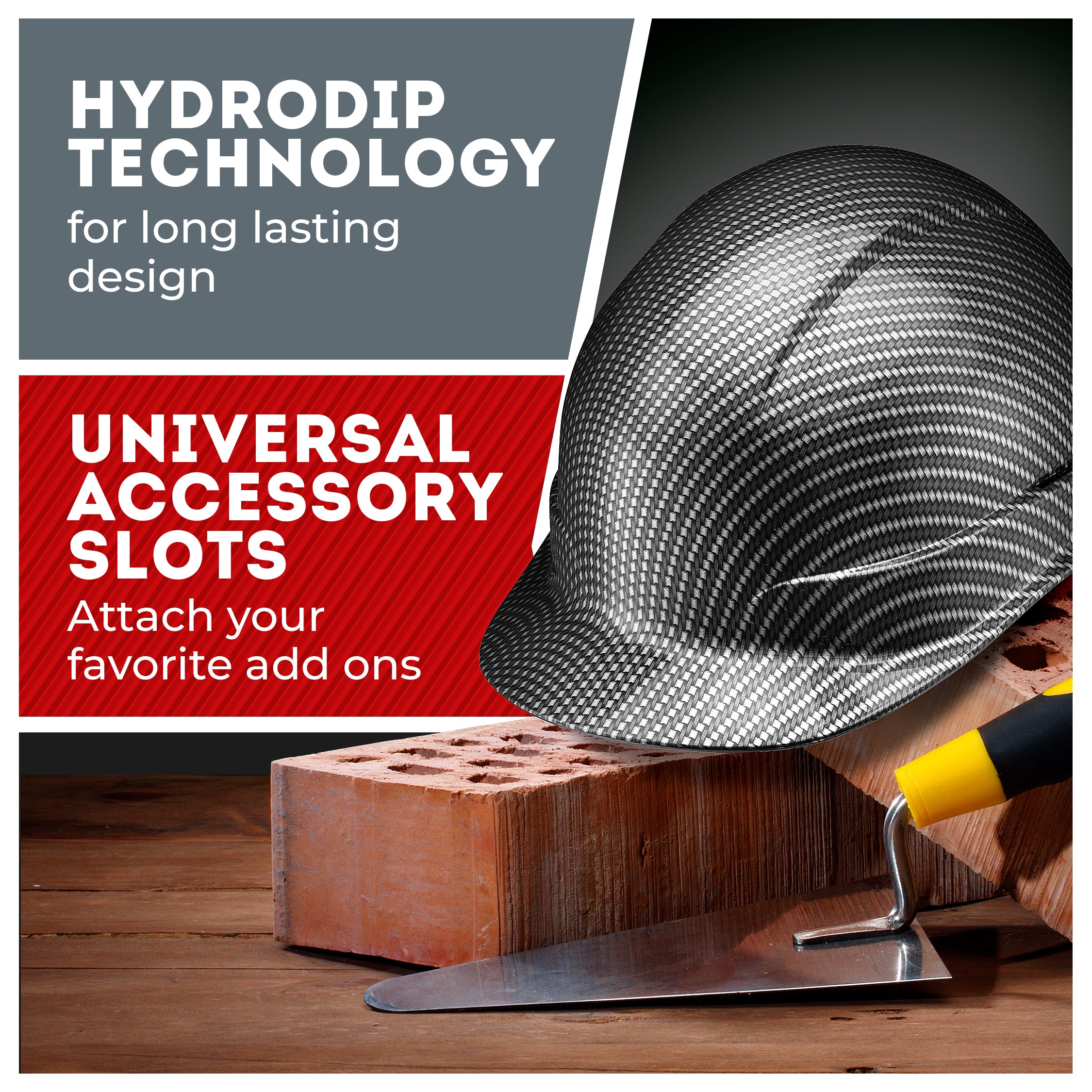 Cap Style Grey Silver Classic Graphite Design Gloss Finish Non-Vented Hard Hat