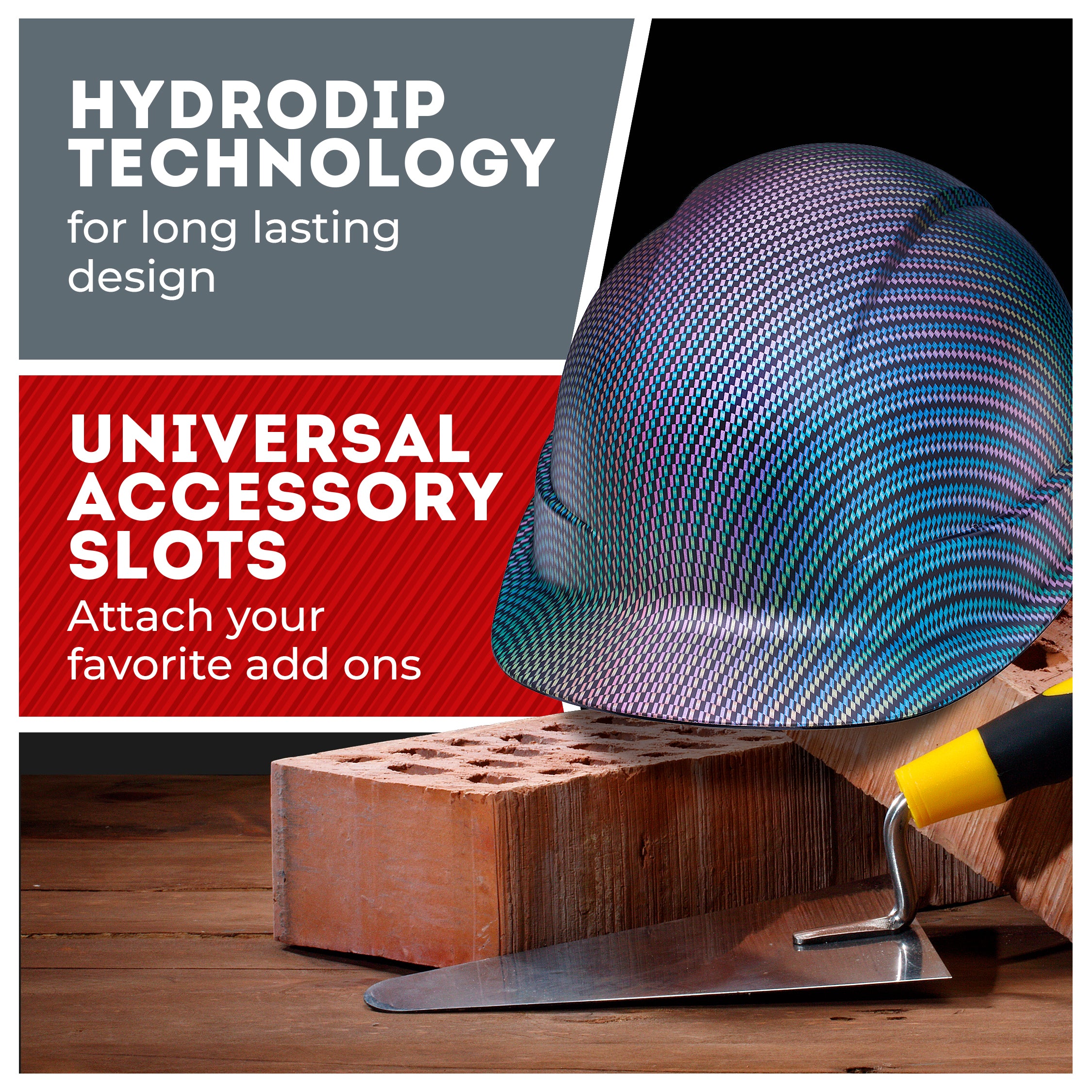 Cap Style Color Weave Graphite Design Matte Finish Non-Vented Hard Hat