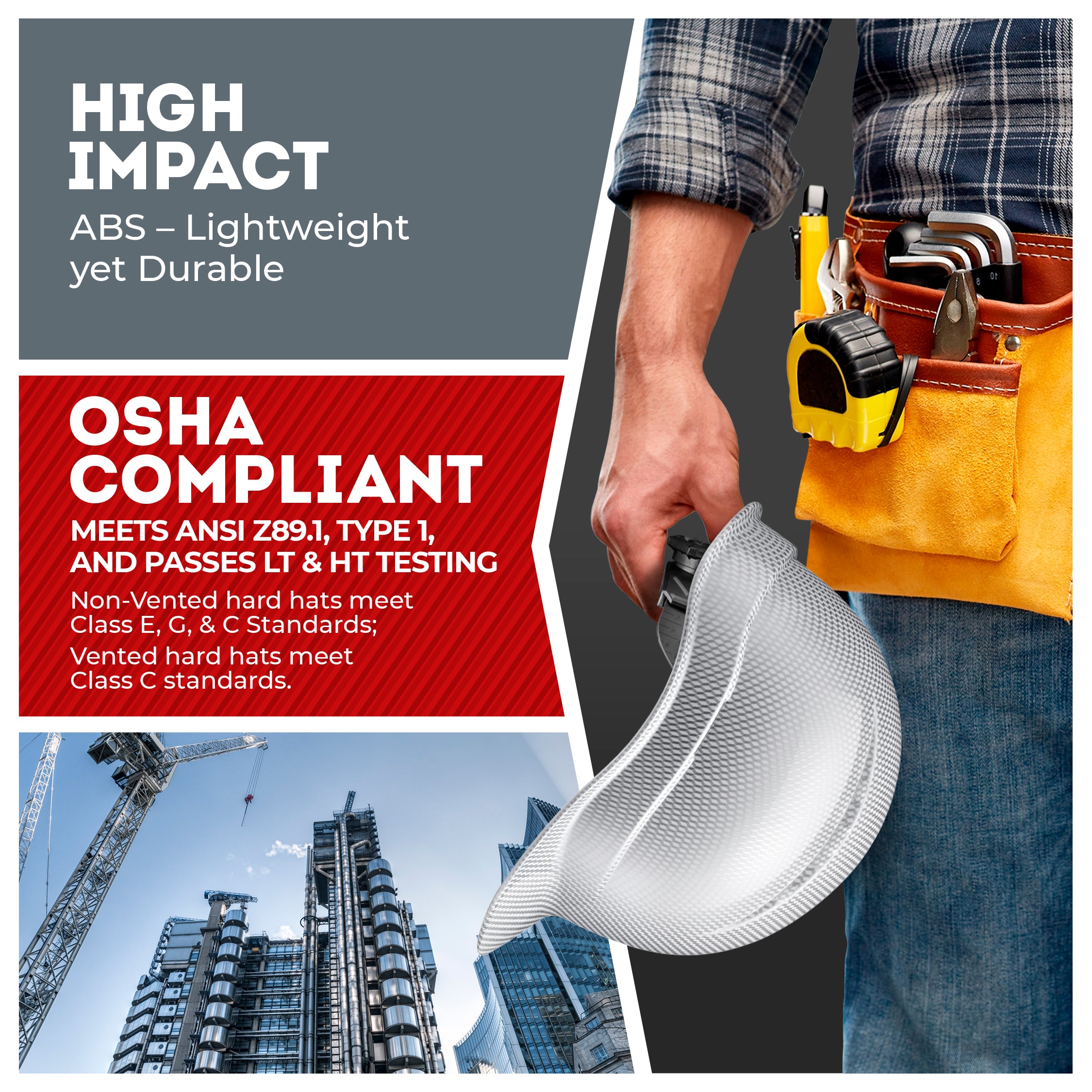 Cap Style Ice Cube Platinum Graphite Design Gloss Finish Non-Vented Hard Hat