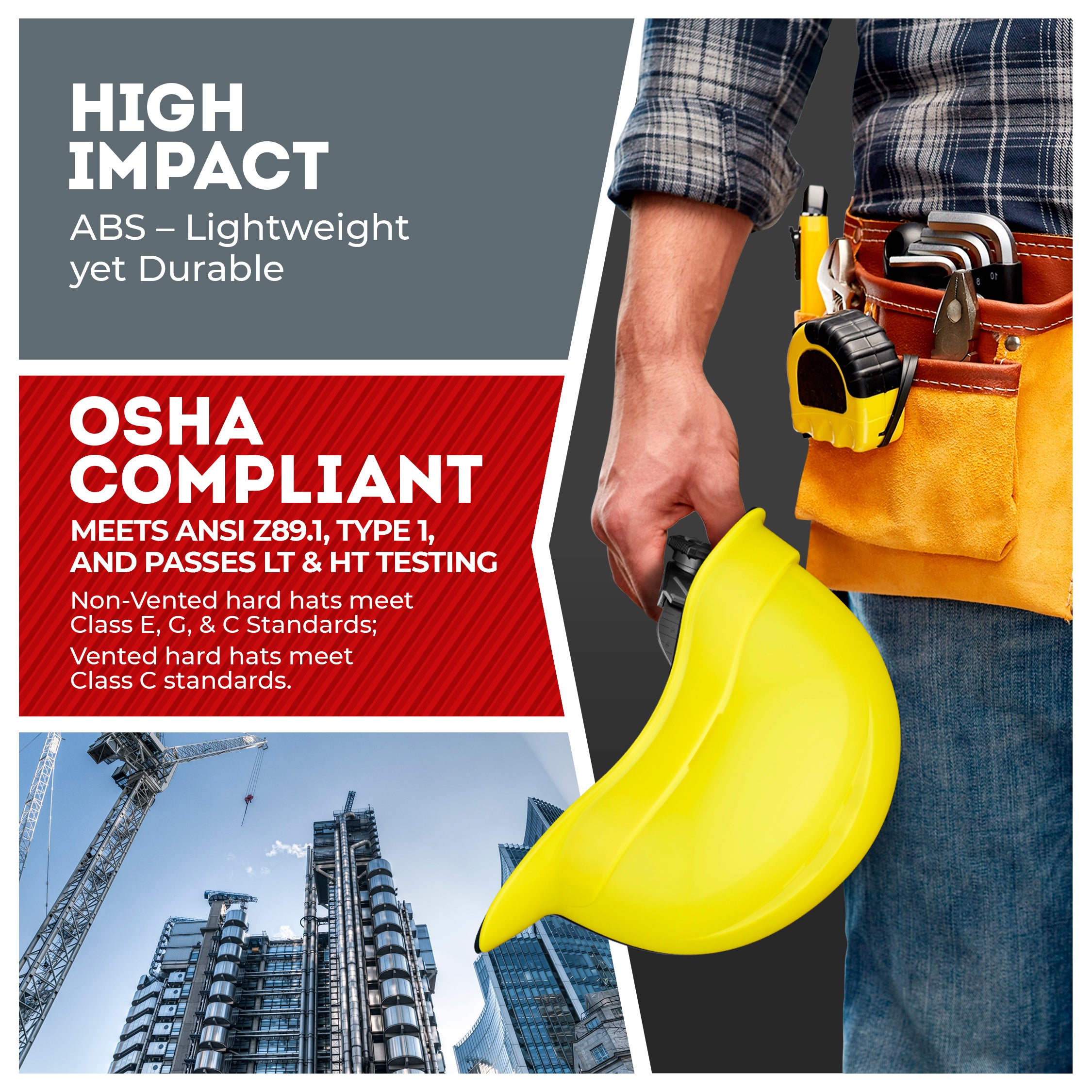 Cap Style Hi-Vis Lime Non-Vented Hard Hat