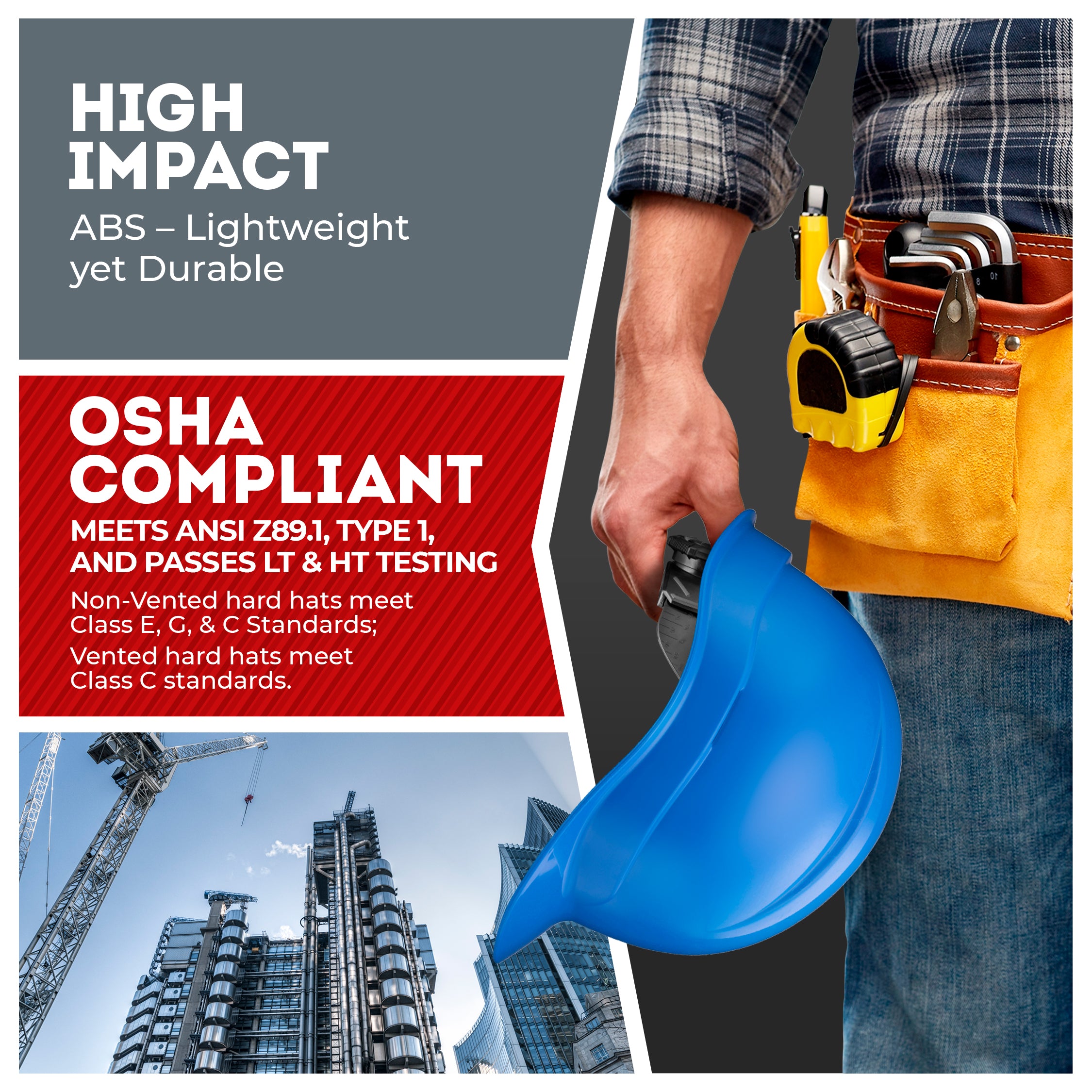 Cap Style Blue Non-Vented Hard Hat