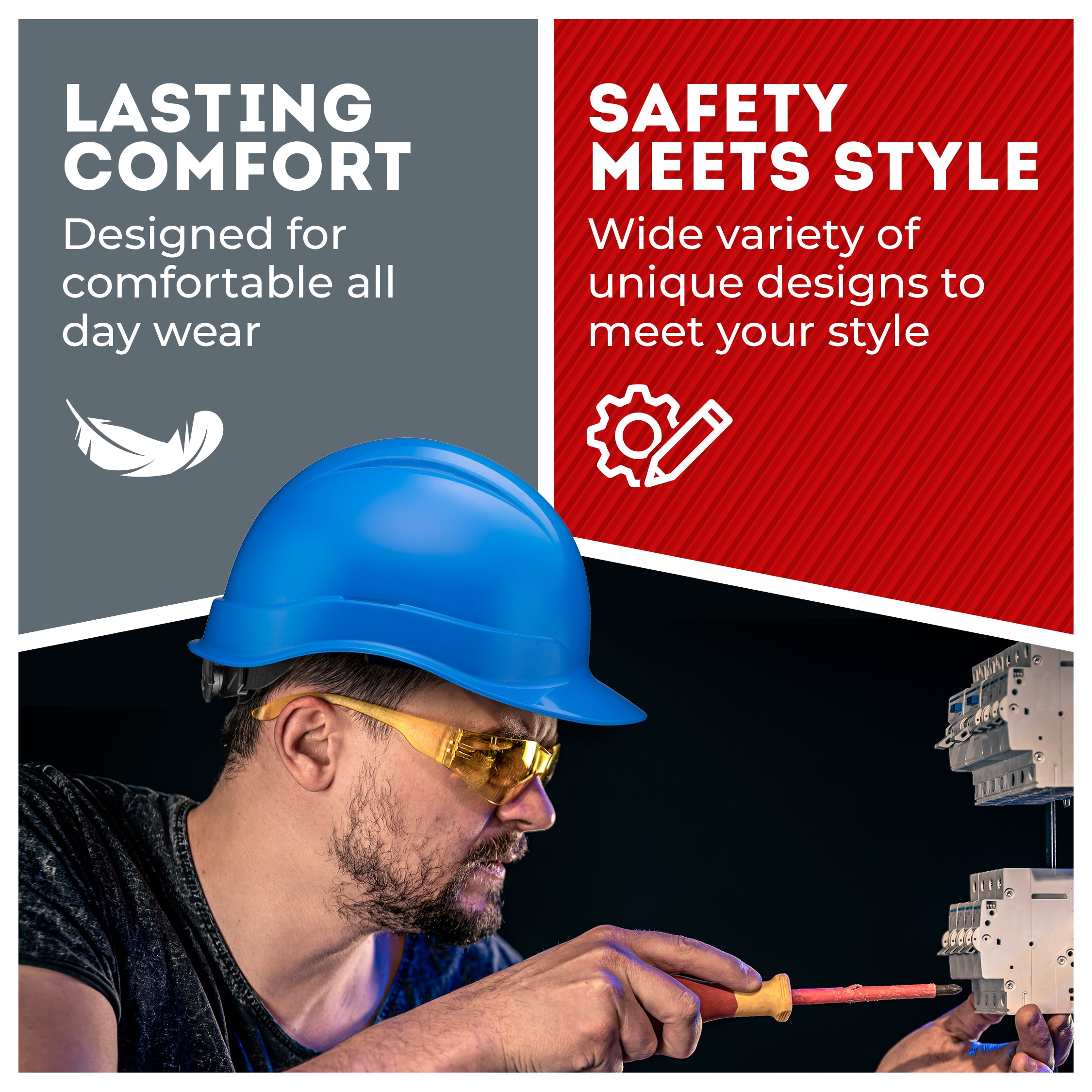 Cap Style Blue Non-Vented Hard Hat