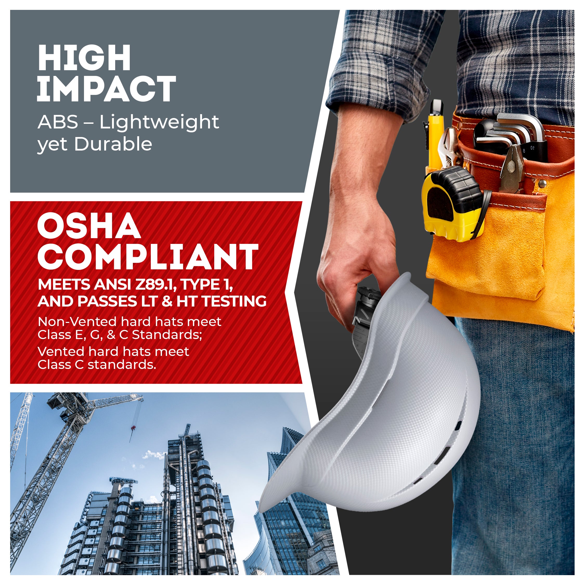 Cap Style Light Grey Graphite Design Matte Finish Vented Hard Hat