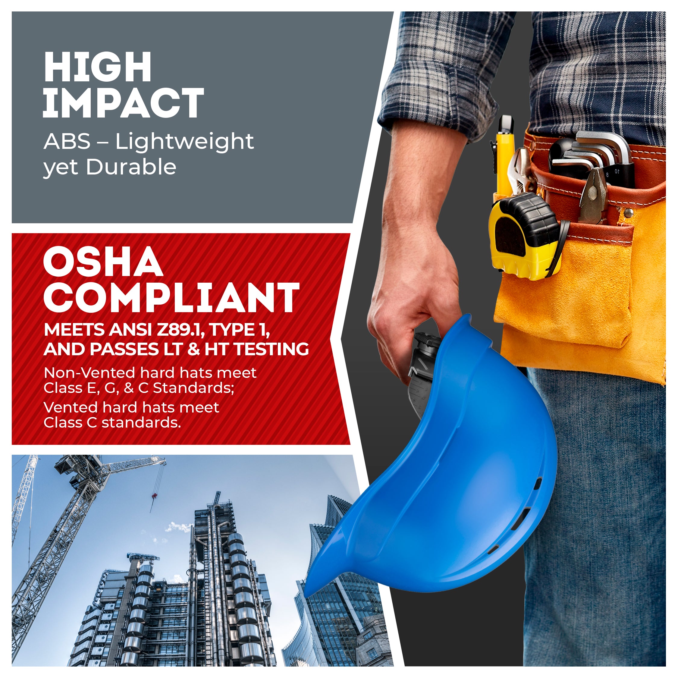 Cap Style Blue Vented Hard Hat