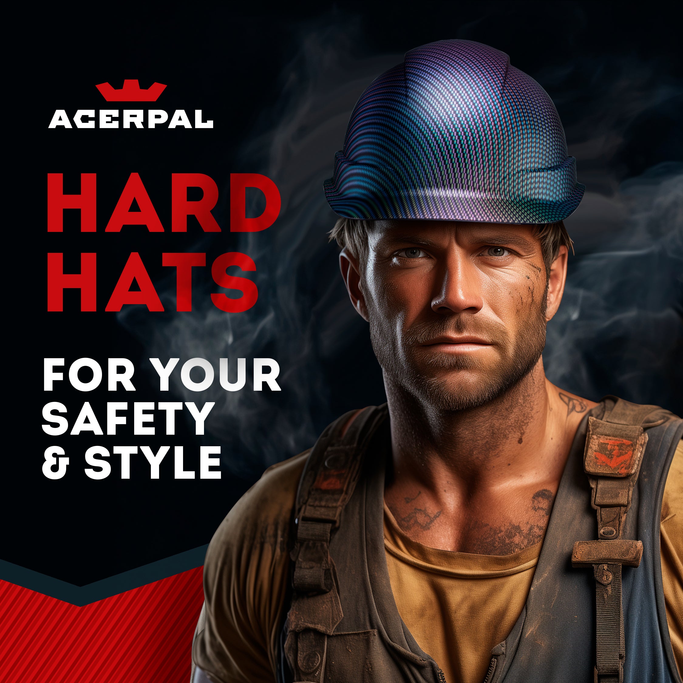 Cap Style Color Weave Graphite Design Matte Finish Non-Vented Hard Hat