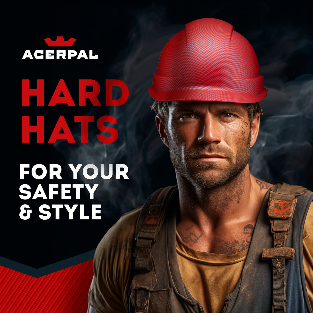 Cap Style Red Textured Graphite Design Matte Finish Non-Vented Hard Hat