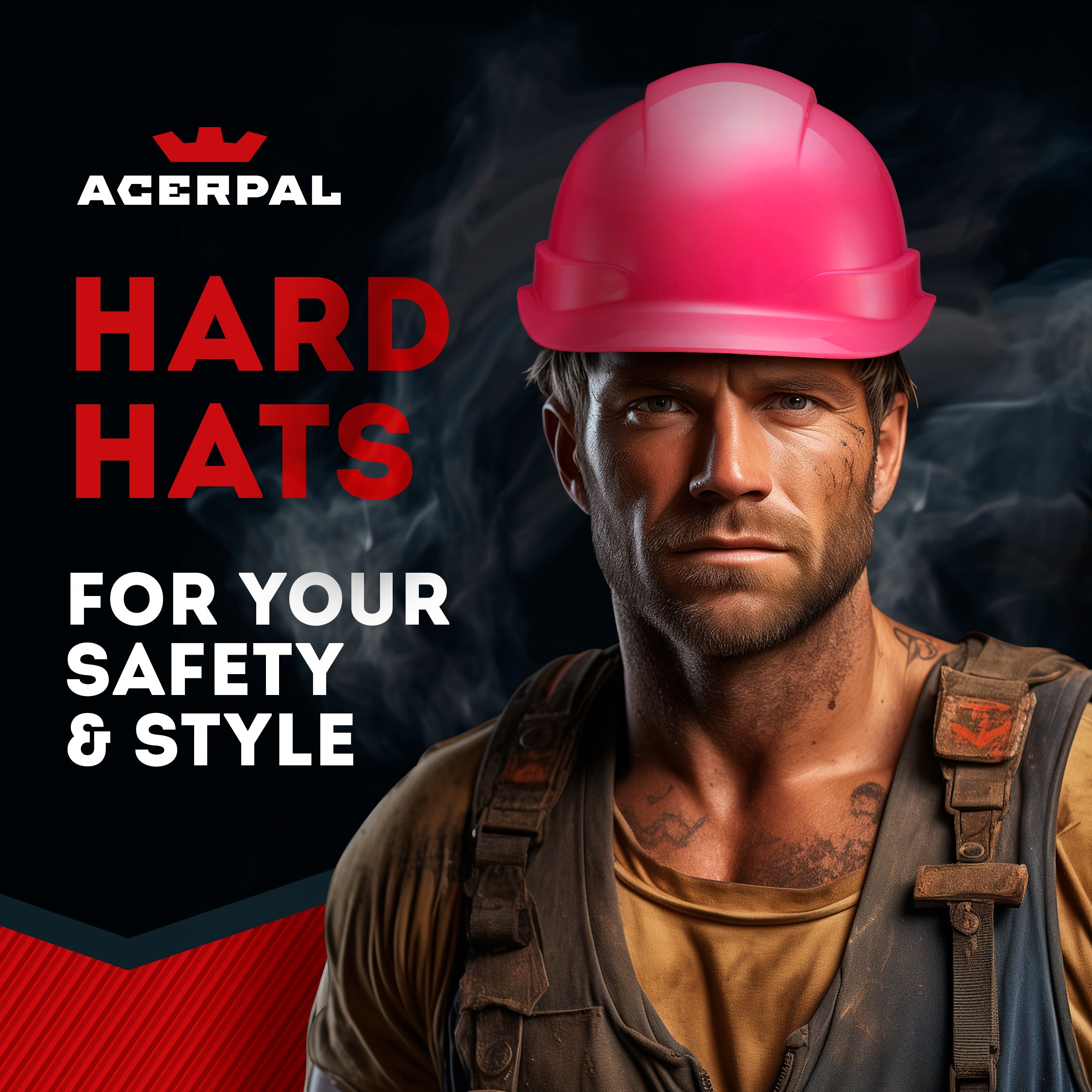 Cap Style Pink Non-Vented Hard Hat