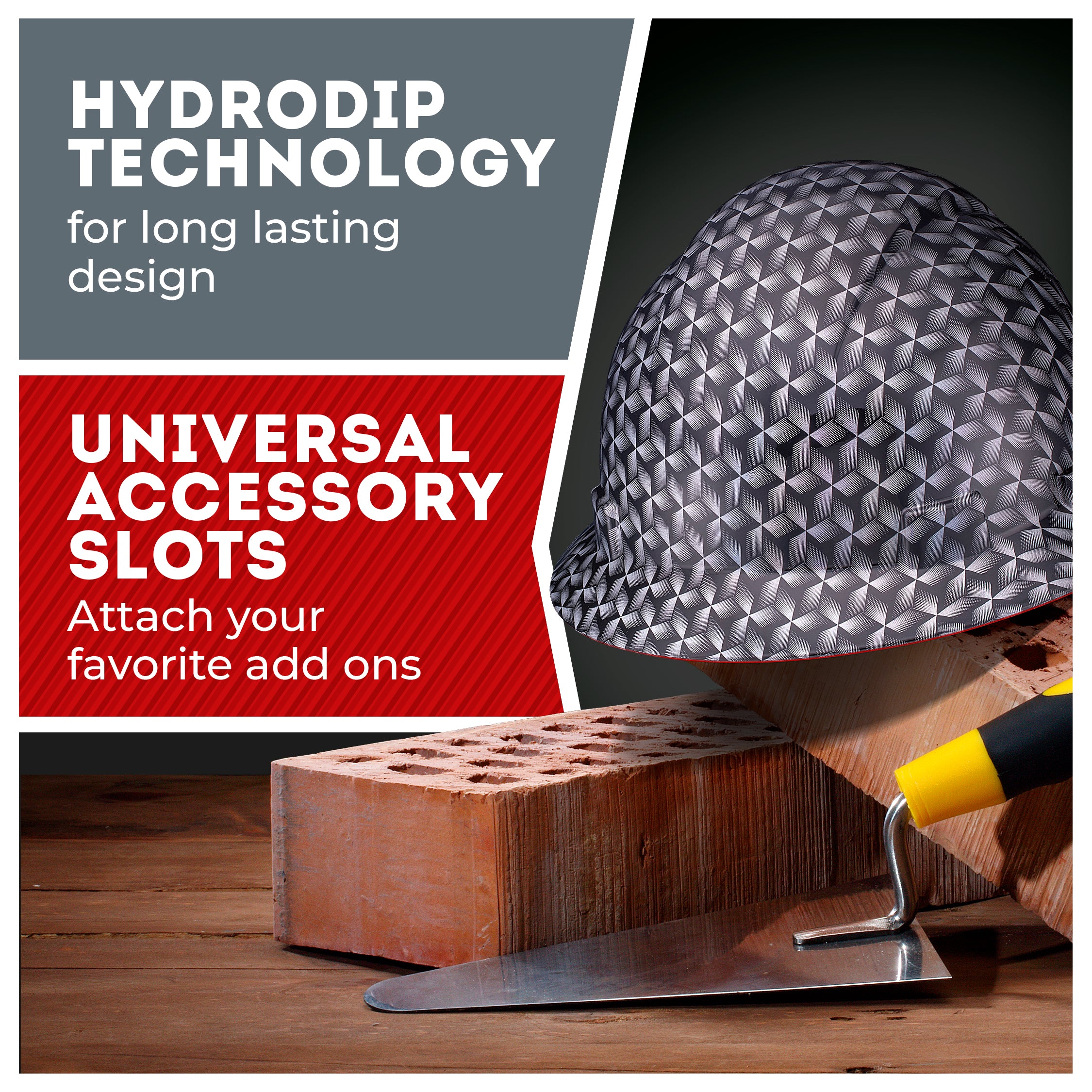 Full Brim Color Prism Gloss Finish Non-Vented Hard Hat