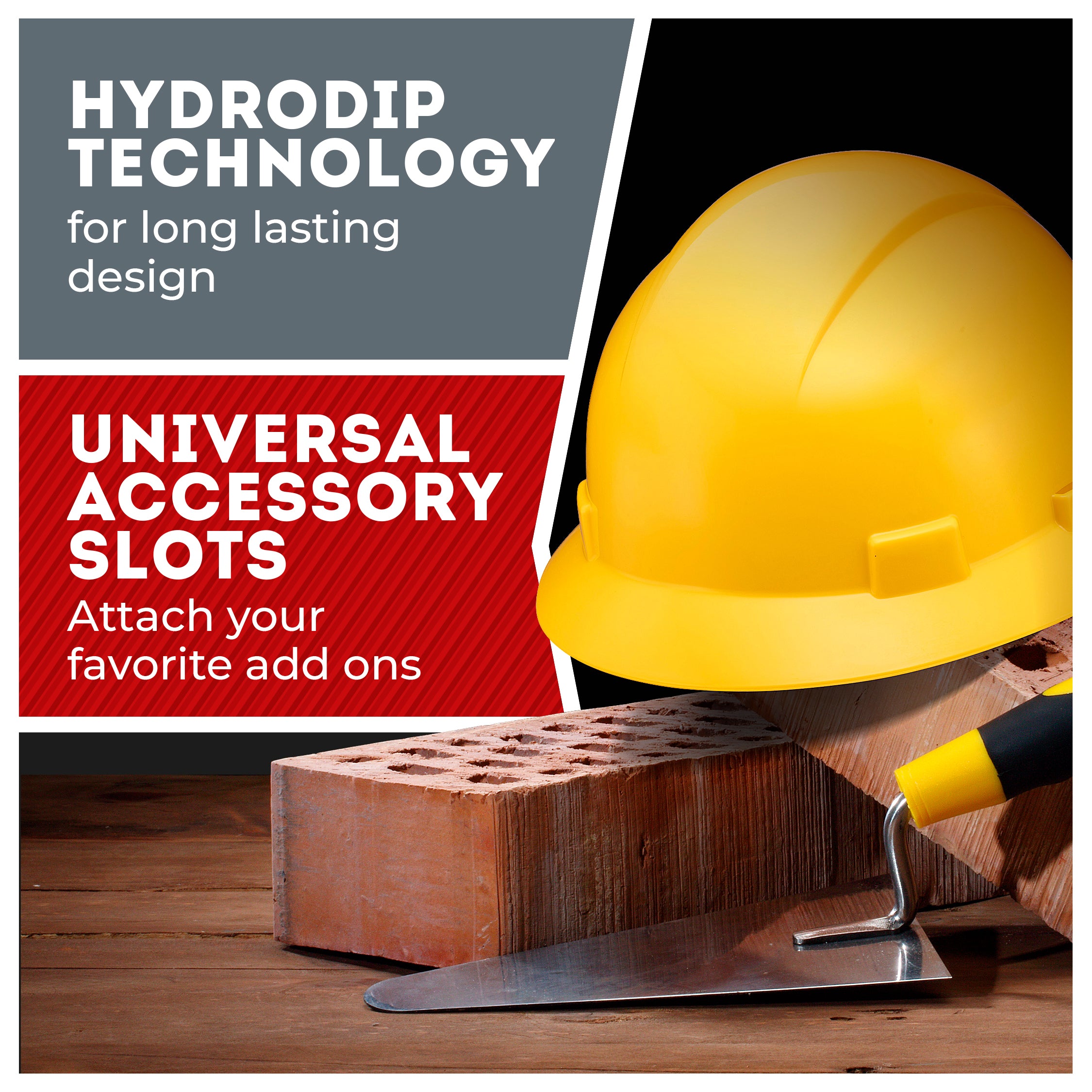 Full Brim Yellow Non-Vented Hard Hat