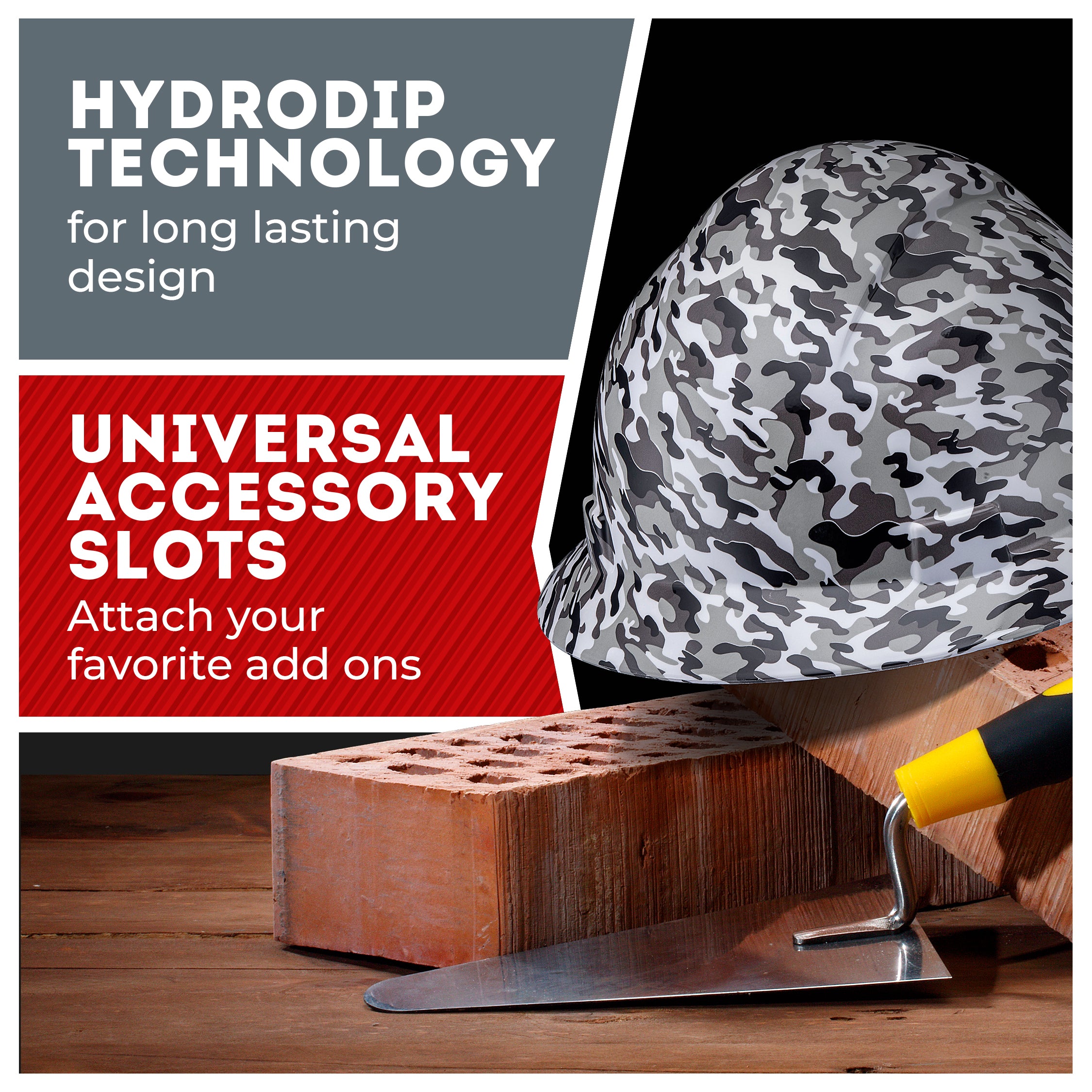 Full Brim True Camo Gloss Finish Non-Vented Hard Hat