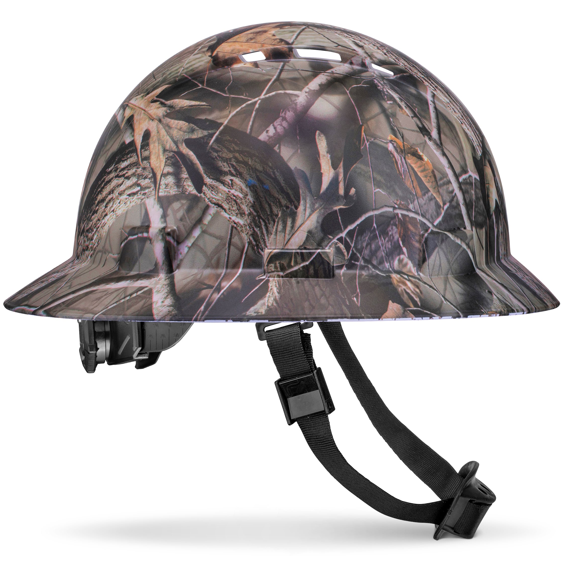 Full Brim Woodsman Camo Matte Finish Vented Hard Hat