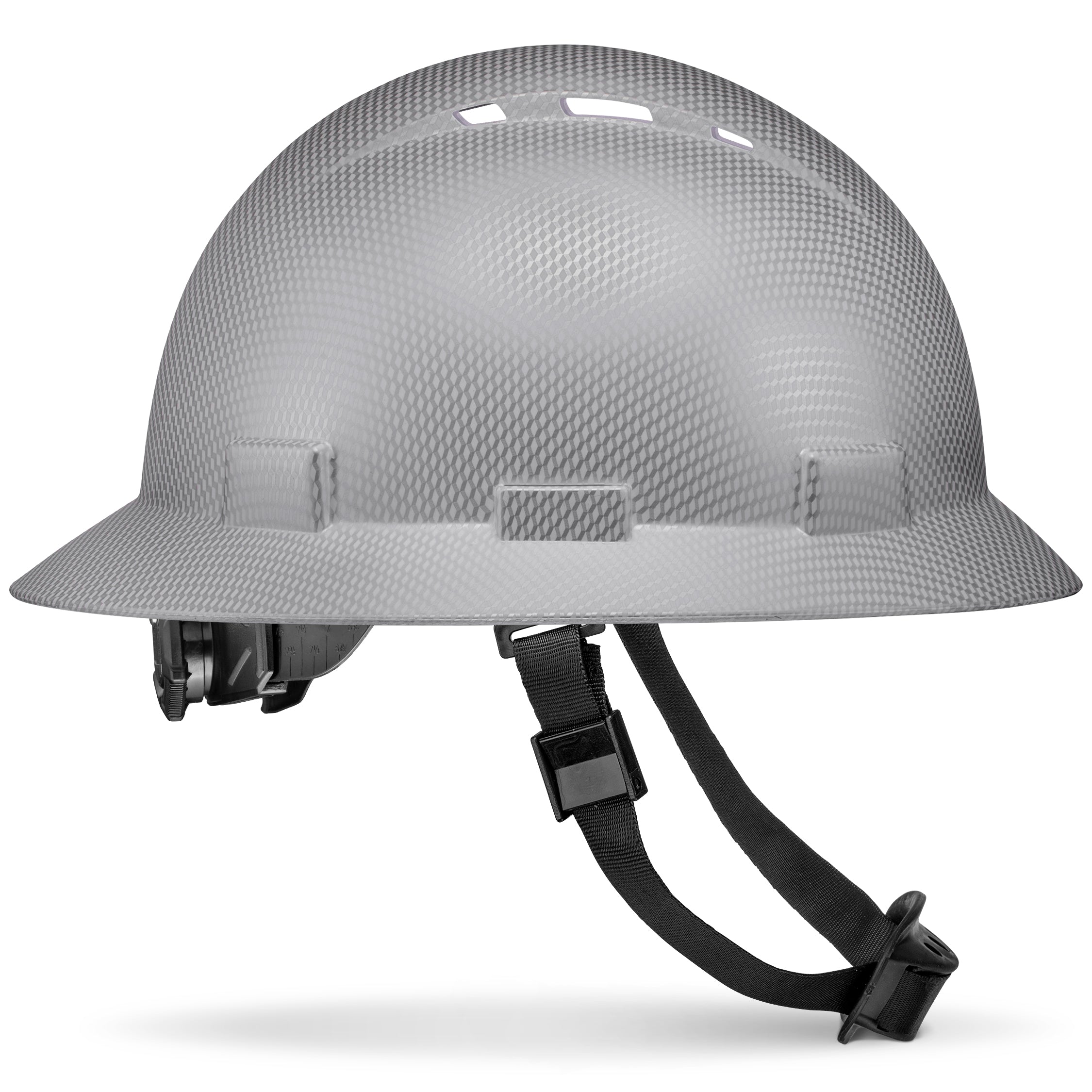 Full Brim Ice Cube Platinum Graphite Design Gloss Finish Vented Hard Hat