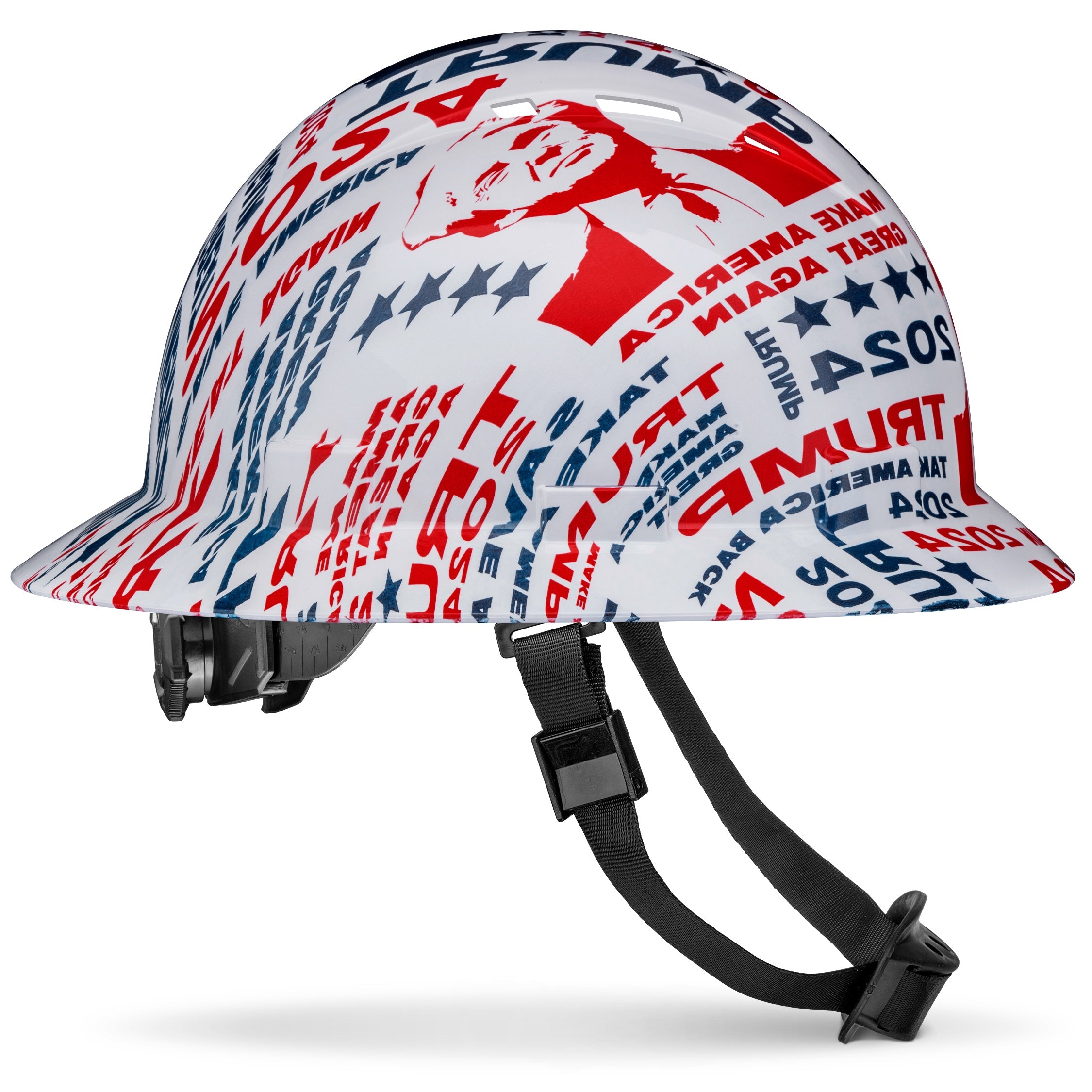 Full Brim Trump 2024 Gloss Finish Vented Hard Hat