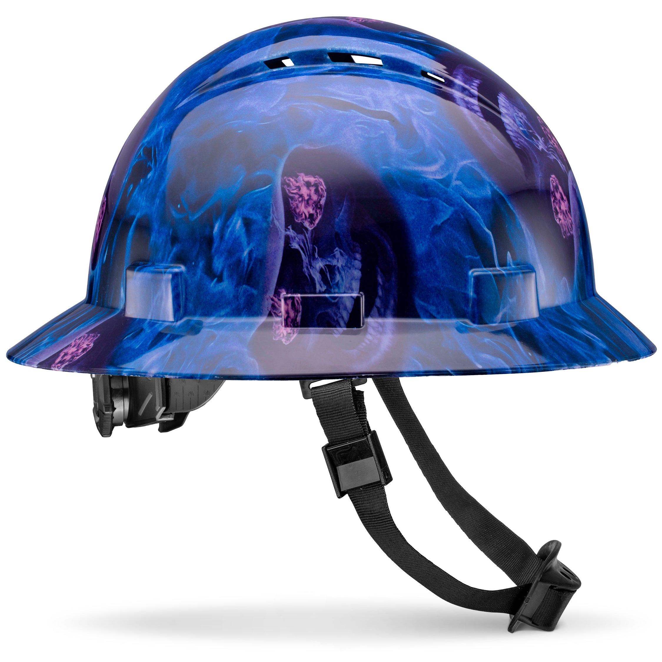 Full Brim Blue Banshee Gloss Finish Vented Hard Hat