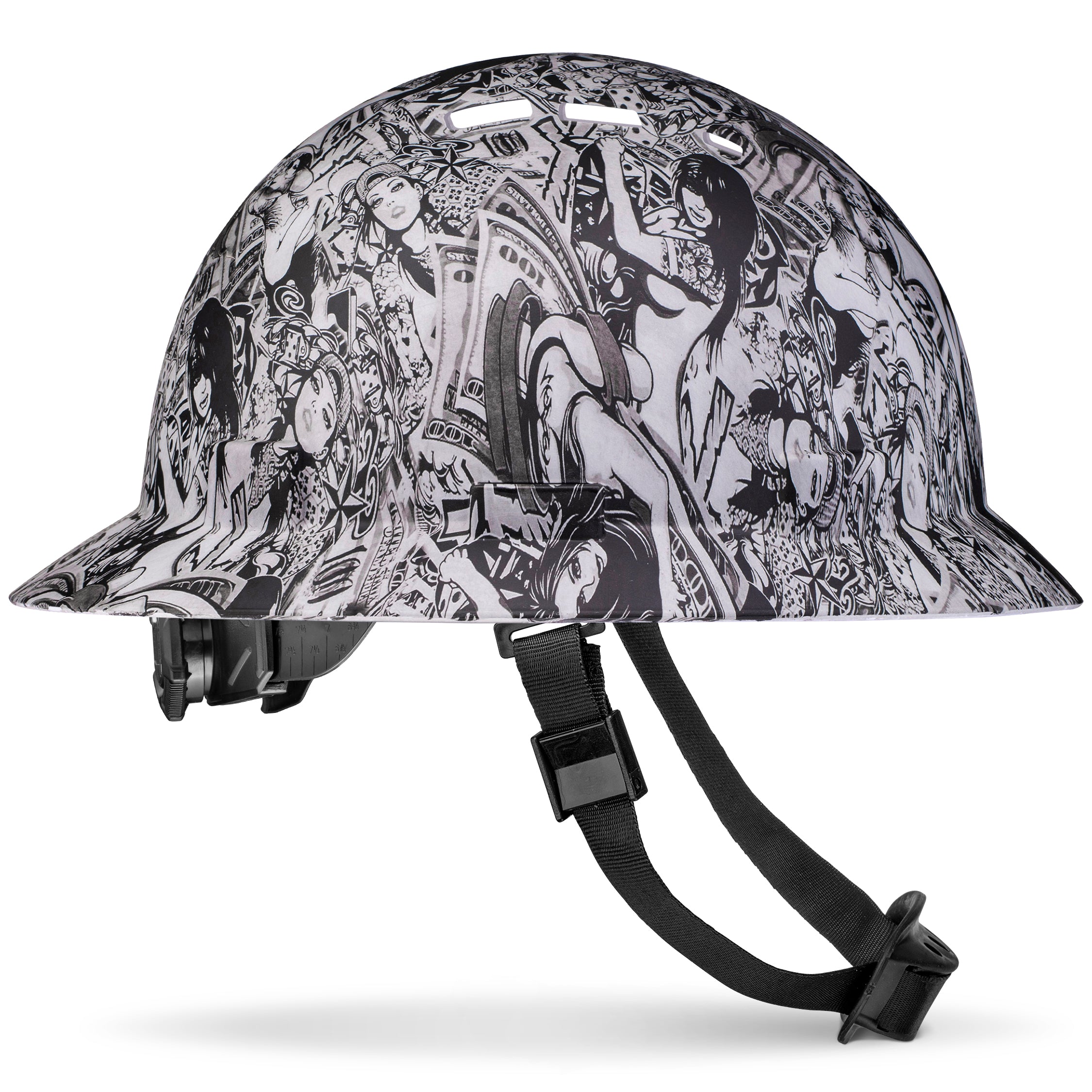 Full Brim Money and Honeys Matte Finish Vented Hard Hat