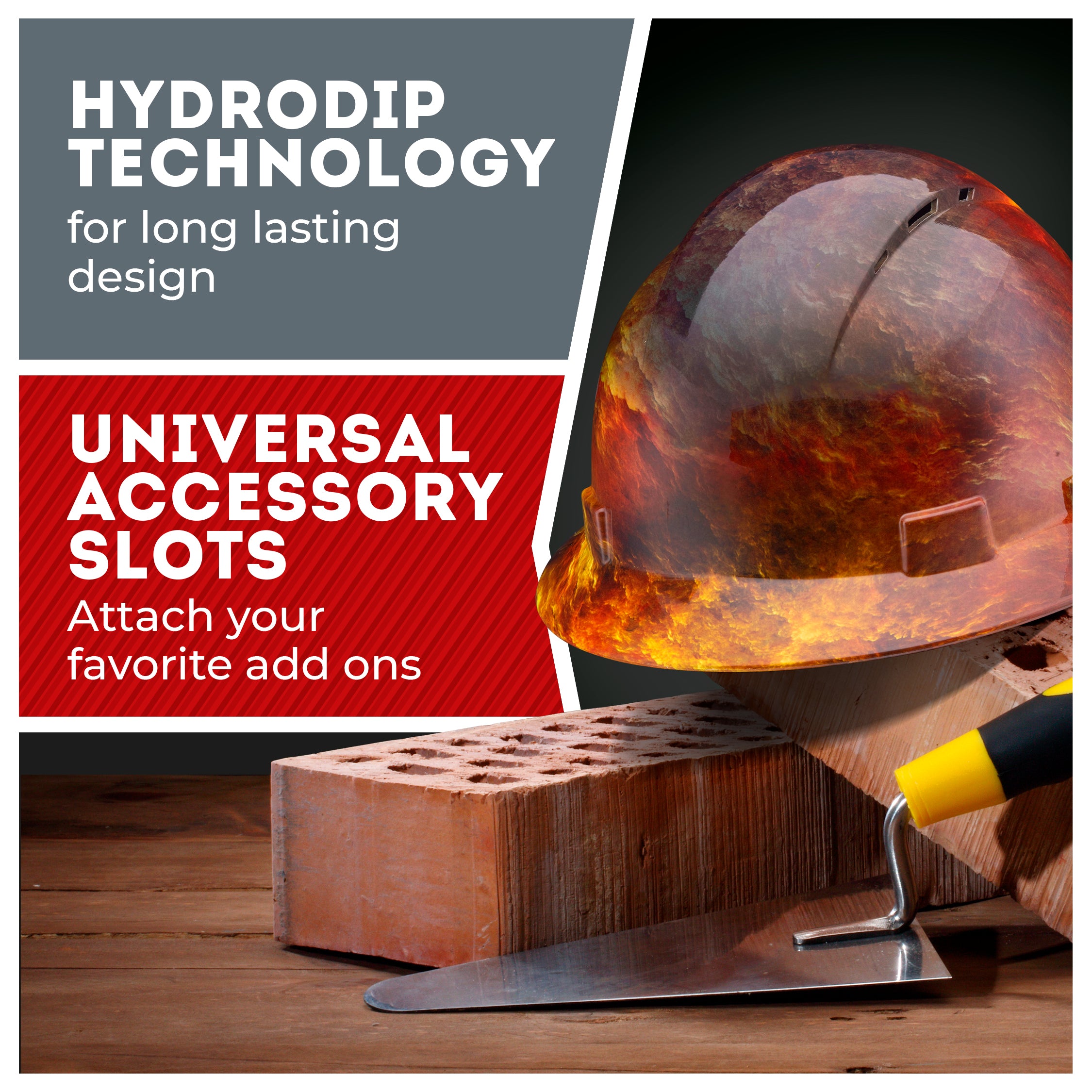 Full Brim Stormy Sky Gloss Finish Vented Hard Hat