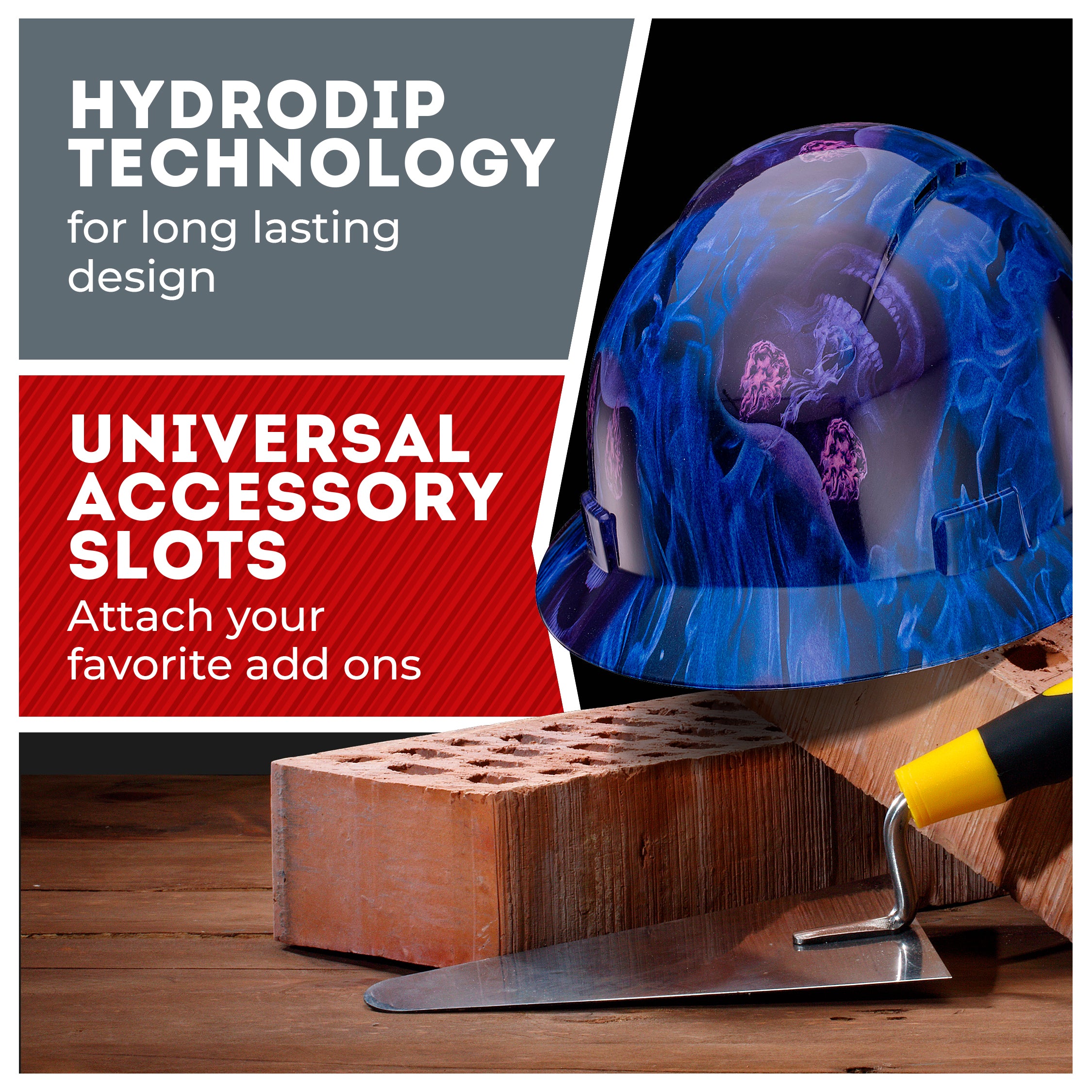 Full Brim Blue Banshee Gloss Finish Vented Hard Hat