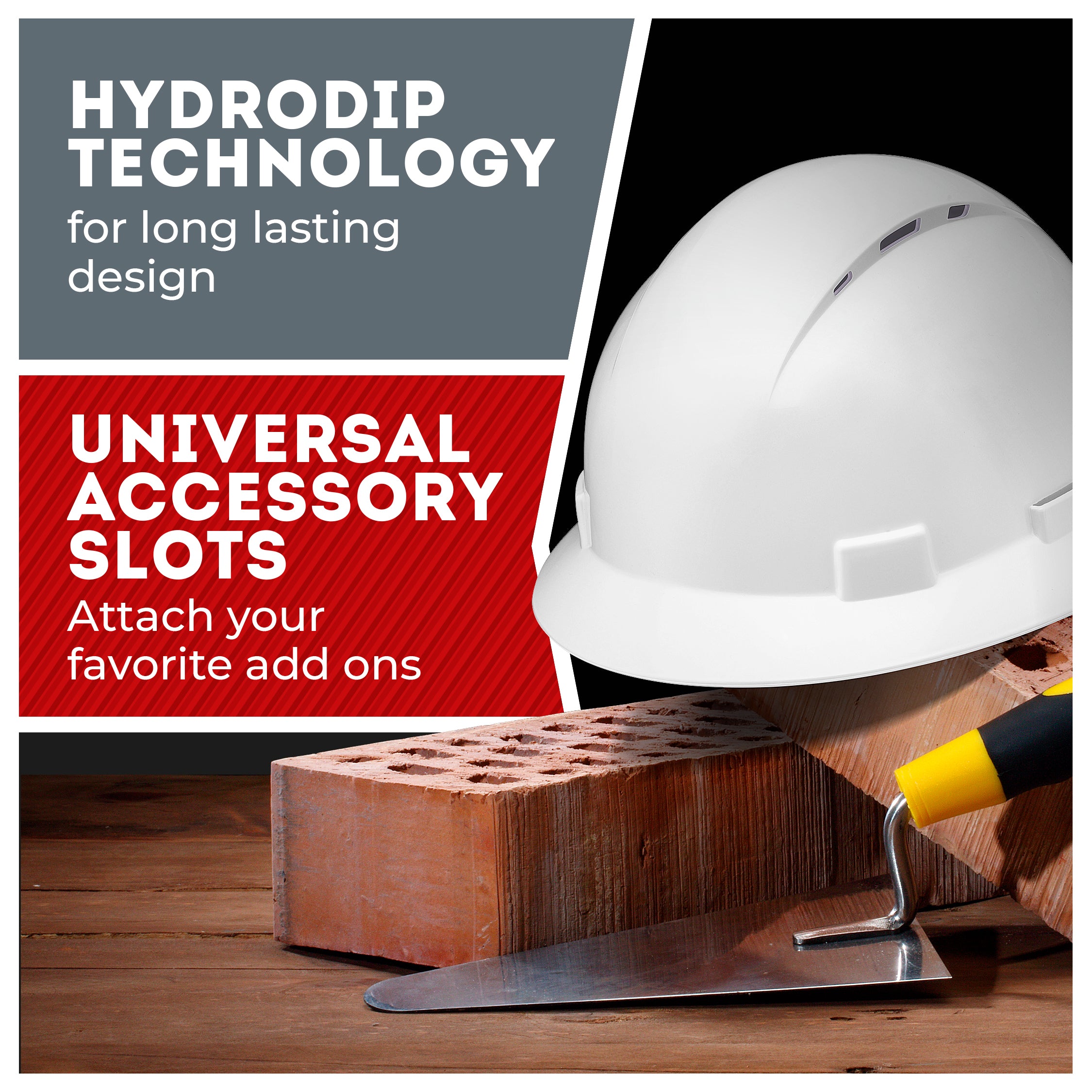 Full Brim White Vented Hard Hat