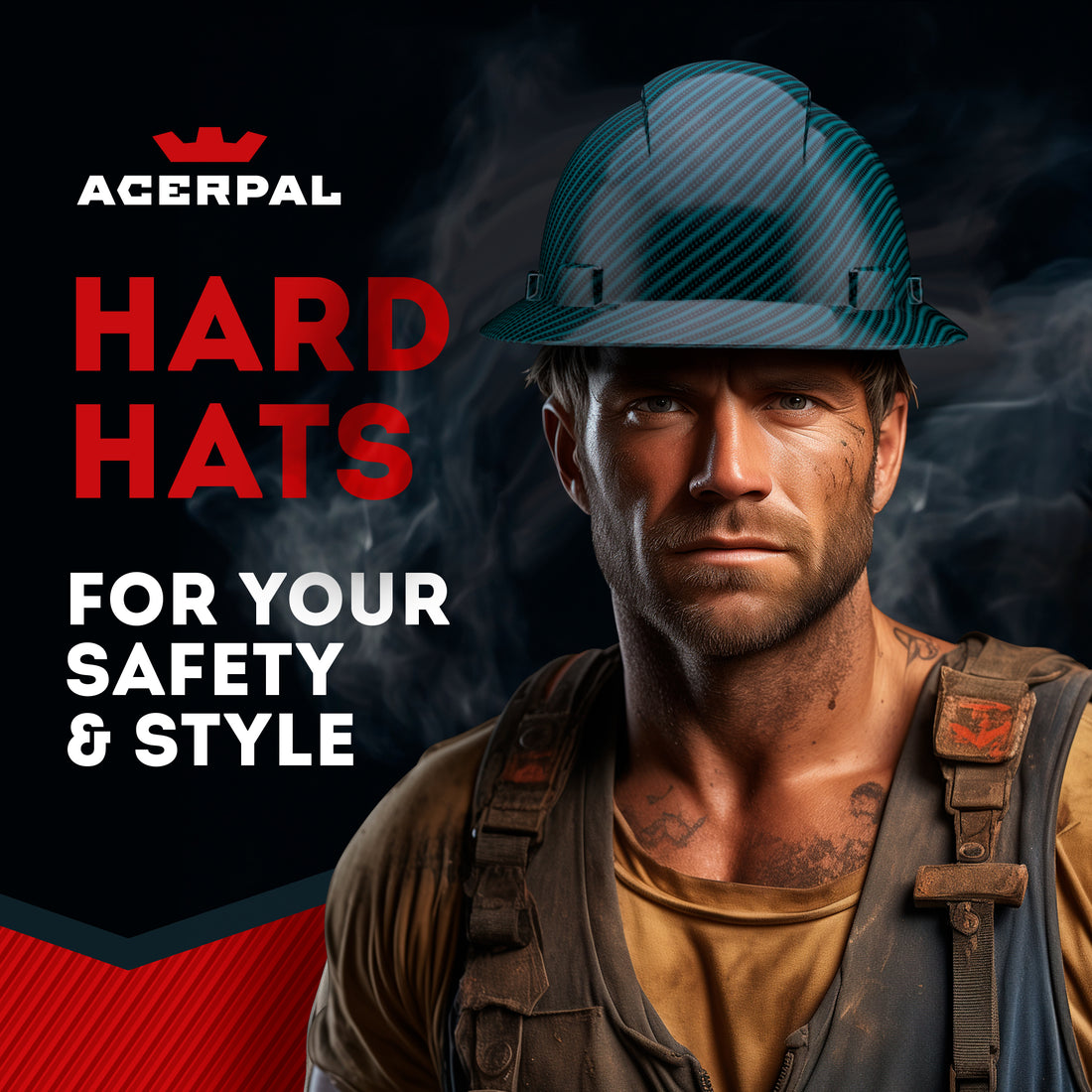 Full Brim Blue Graphite Design Graphite Design Gloss Finish Vented Hard Hat