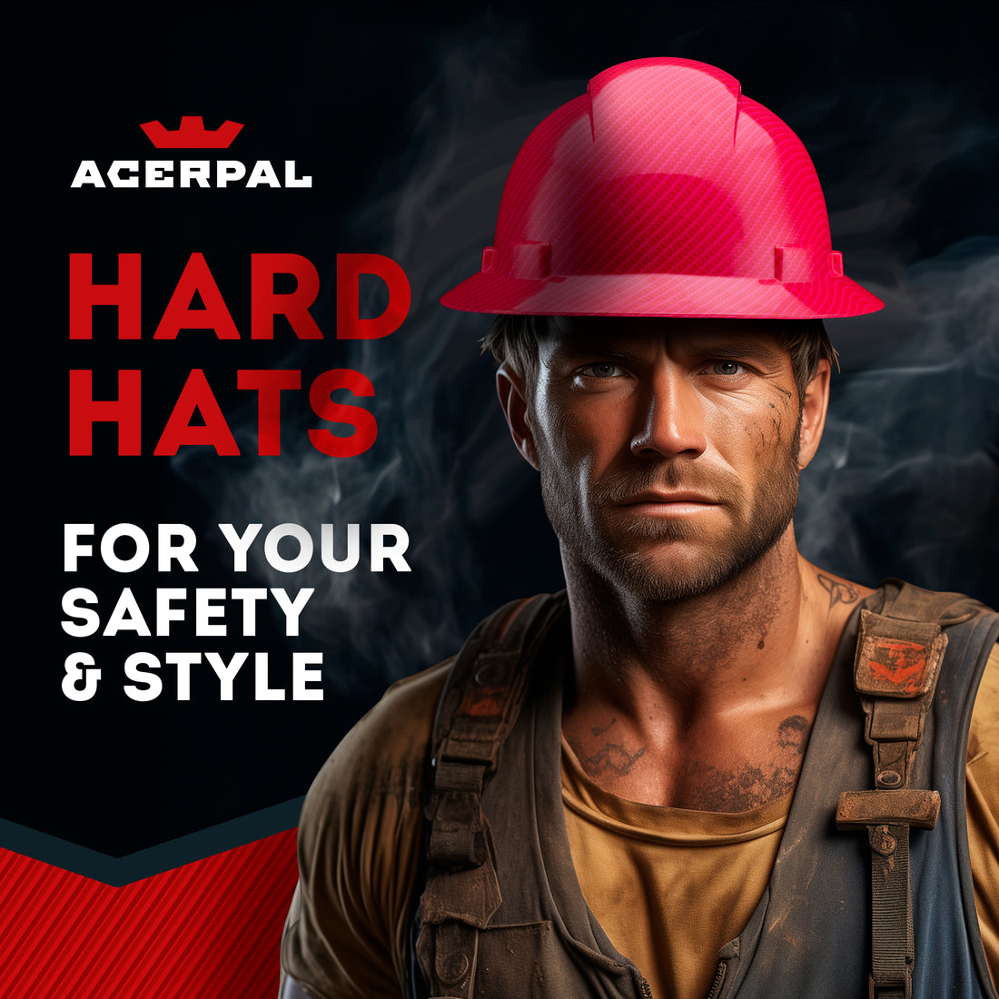 Full Brim Pink Graphite Design Graphite Design Gloss Finish Vented Hard Hat