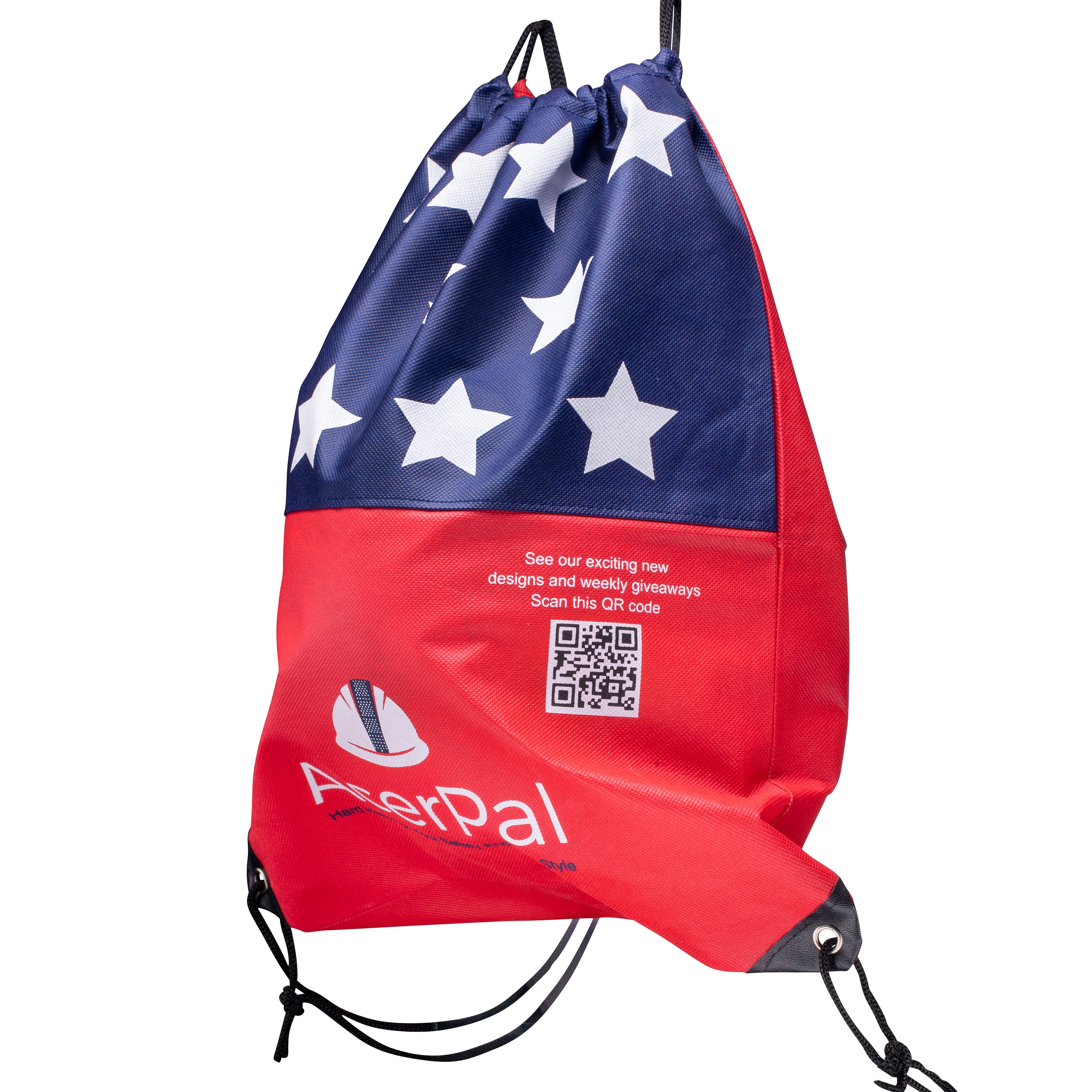 Acerpal Hard Hat Tote Bag - American Flag Design