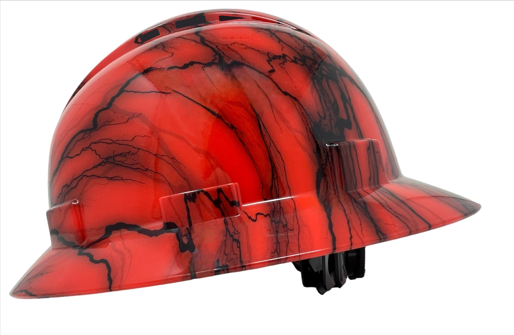 Full Brim Iron Veins Gloss Finish Vented Hard Hat
