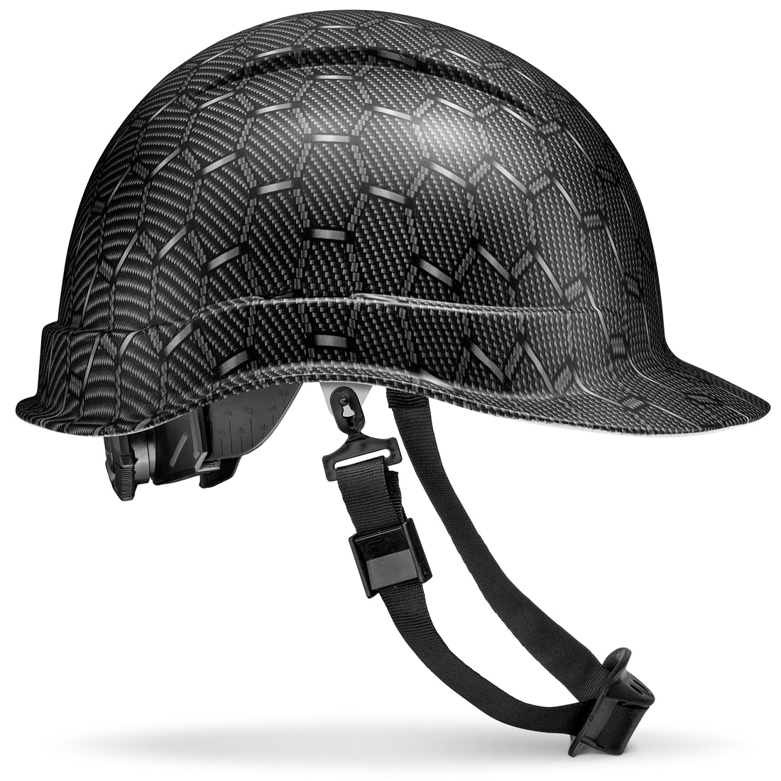 Cap Style Black Honeycomb Carbon Fiber Design Matte Finish Non-Vented Hard Hat