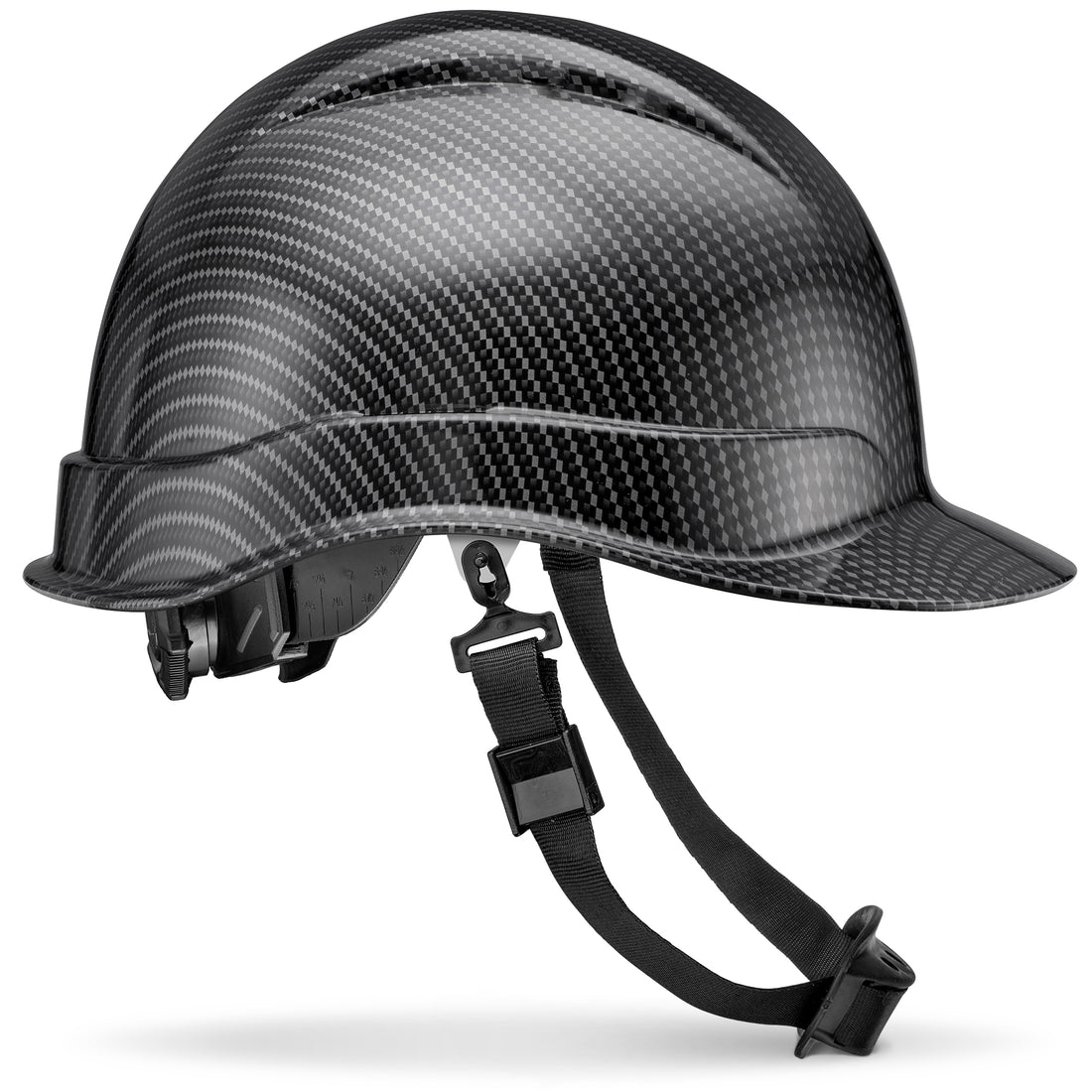 Cap Style Classic Black Graphite Design Gloss Finish Non-Vented Hard Hat