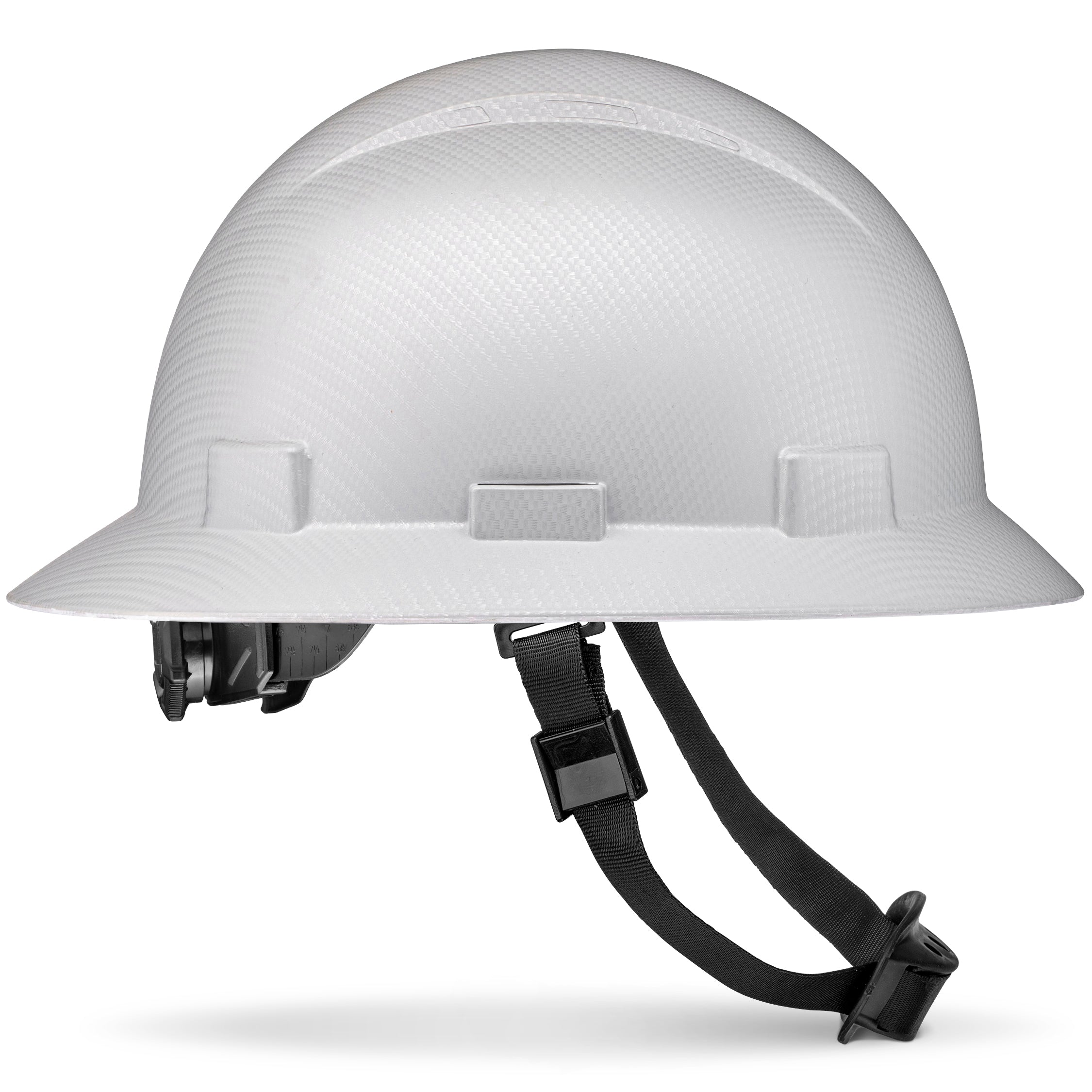 Full Brim Light Grey Graphite Design Matte Finish Non-Vented Hard Hat