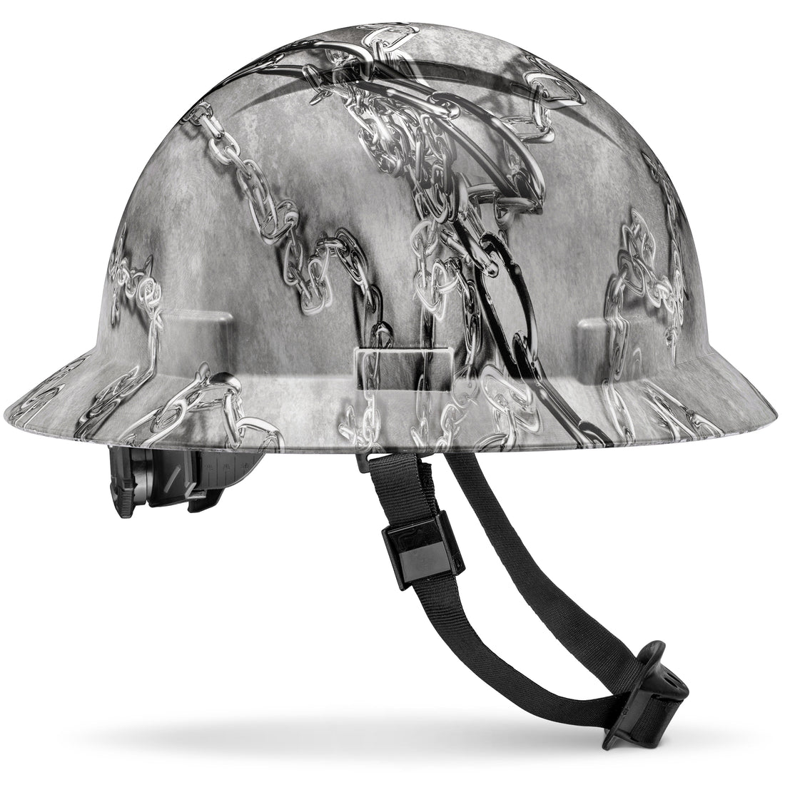 Full Brim Chain Matte Finish Non-Vented Hard Hat