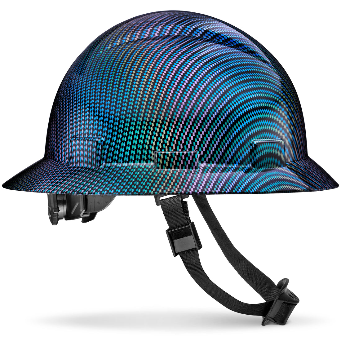 Full Brim Color Weave Graphite Design Gloss Finish Non-Vented Hard Hat