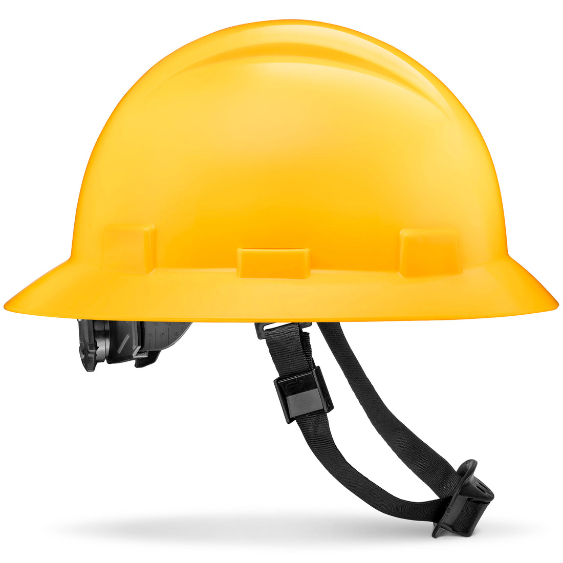Full Brim Yellow Non-Vented Hard Hat