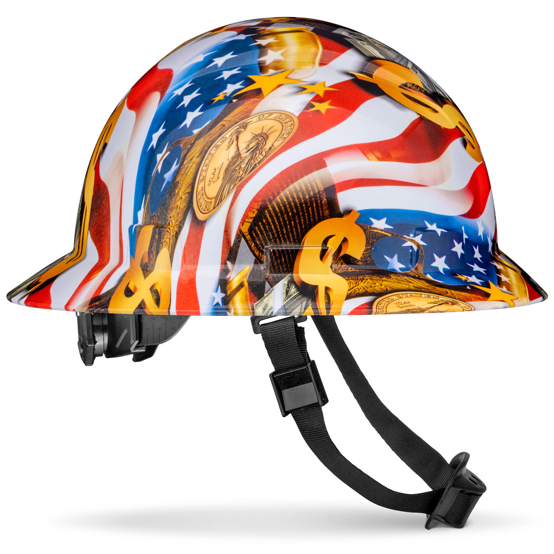 Full Brim Capitalism Forever Gloss Finish Non-Vented Hard Hat