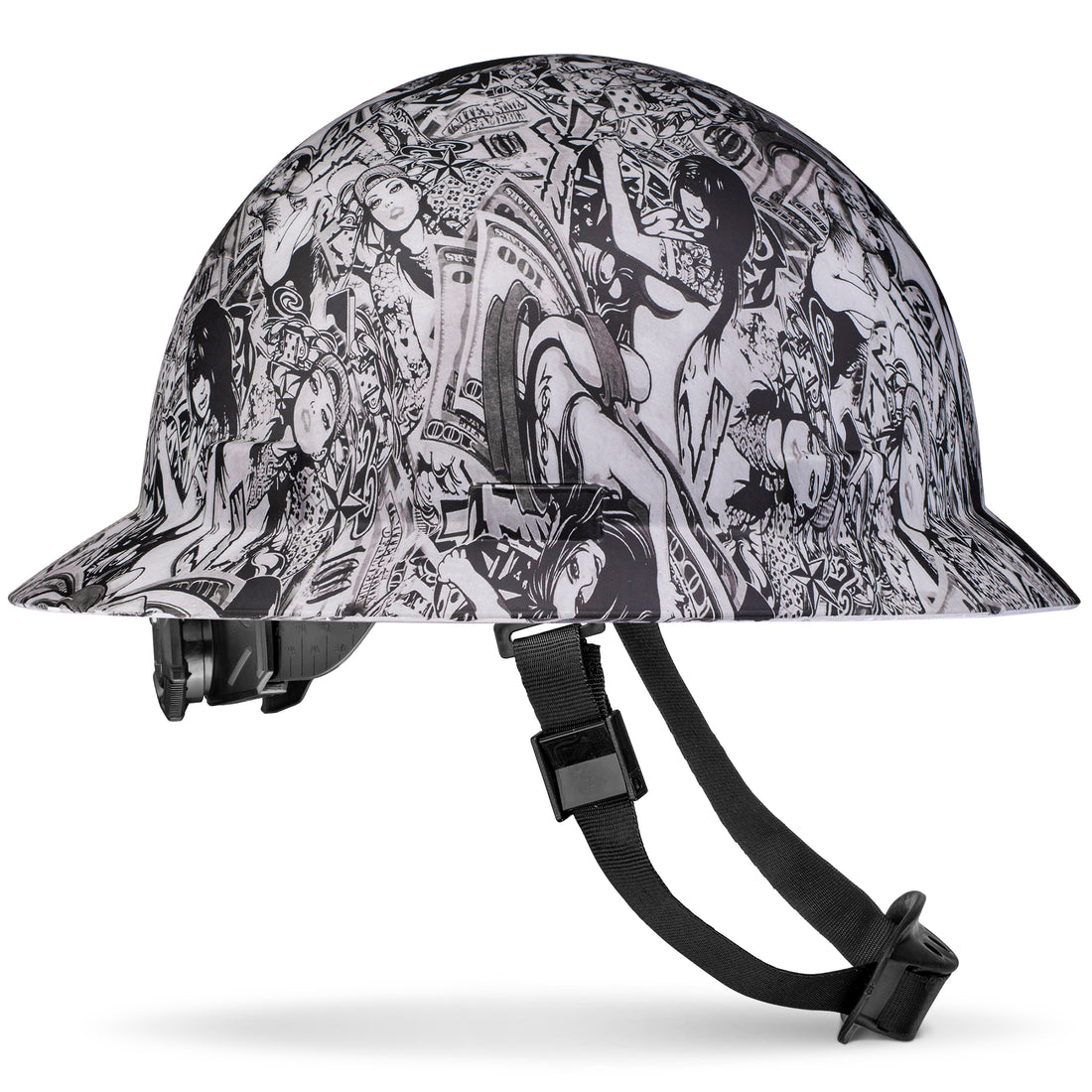 Full Brim Money and Honeys Matte Finish Non-Vented Hard Hat