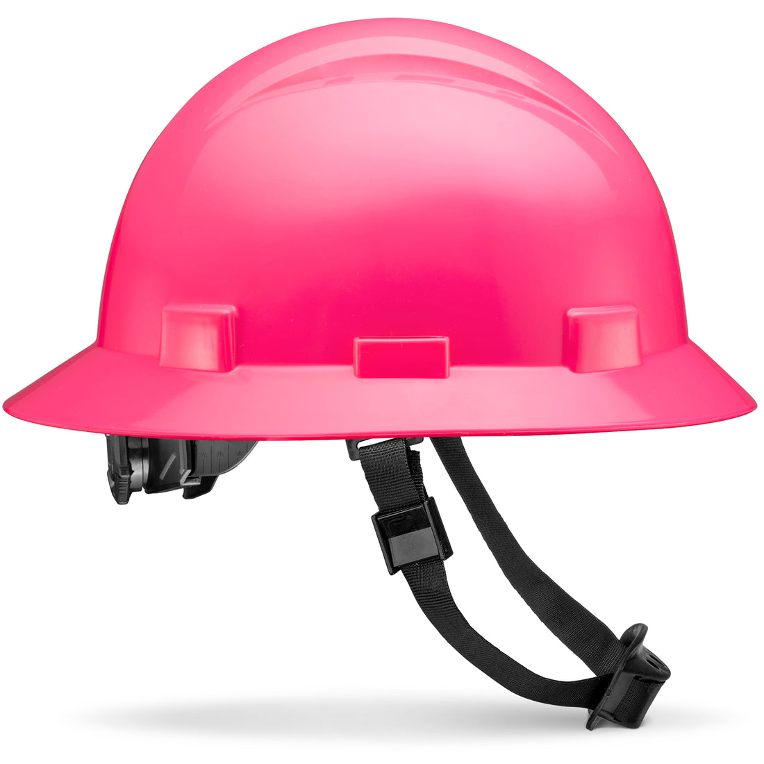 Full Brim Pink Non-Vented Hard Hat
