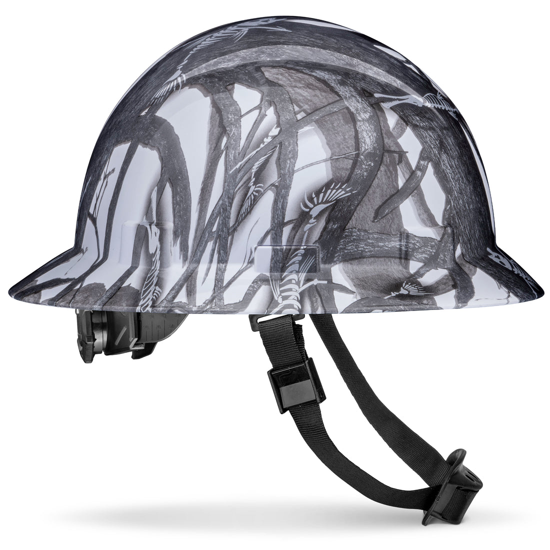 Full Brim Fishbone Gloss Finish Non-Vented Hard Hat