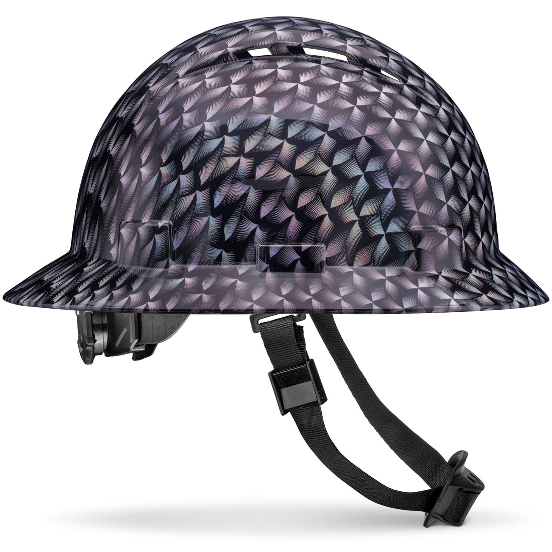 Full Brim Color Prism Gloss Finish Vented Hard Hat