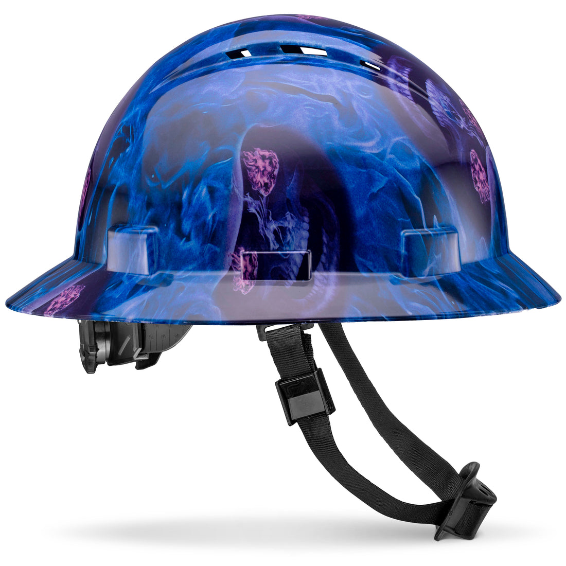 Full Brim Blue Banshee Gloss Finish Vented Hard Hat