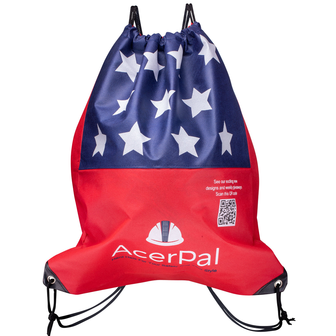 Acerpal Hard Hat Tote Bag - American Flag Design