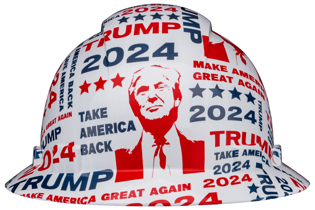 Full Brim Trump 2024 Gloss Finish Non-Vented Hard Hat