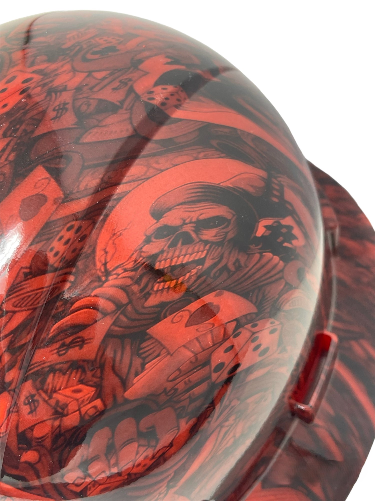casino motorcycle helmet Full Brim Casino Fatale Red Gloss Finish Non-Vented Hard Hat – AcerPal